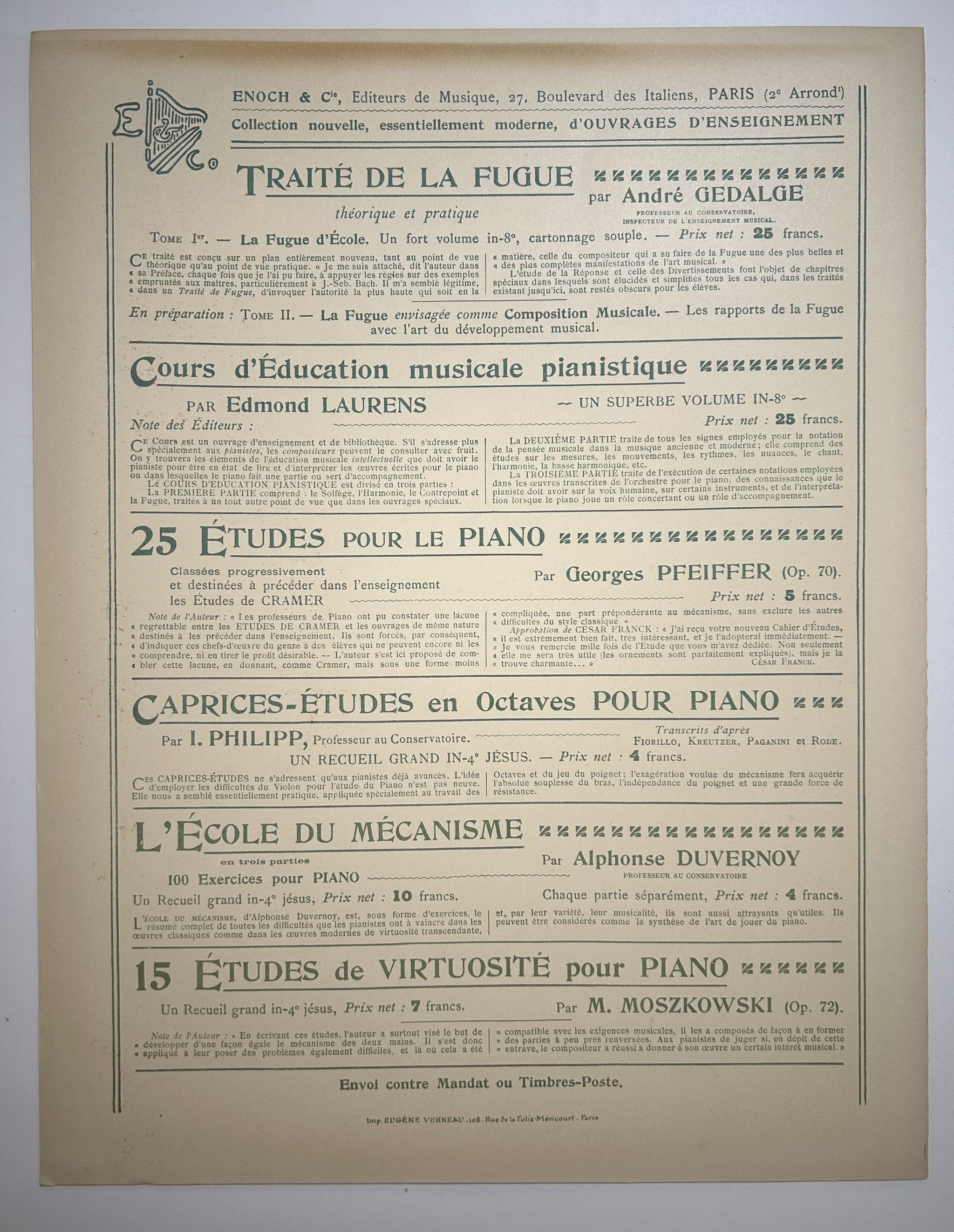 Pastorale pour piano.