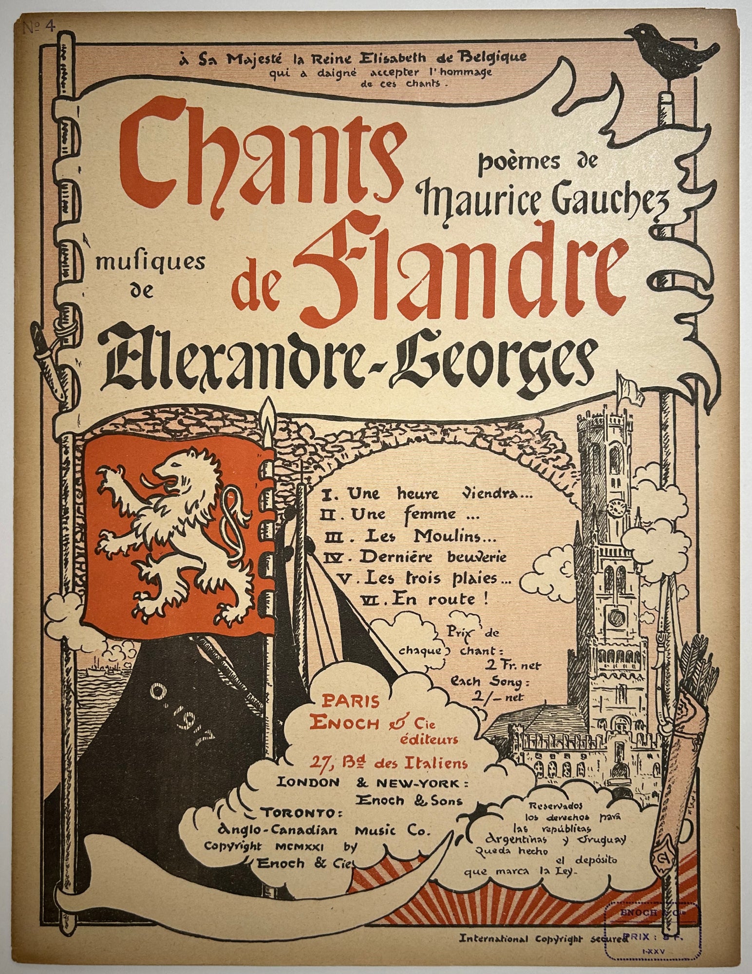 Chants de Flandre. Poème de Maurice Gauchez (n°4).