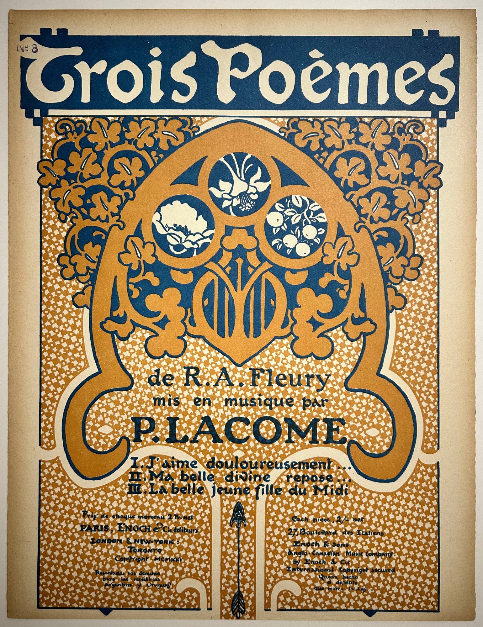 Trois poèmes de R. A. Fleury (n°3).