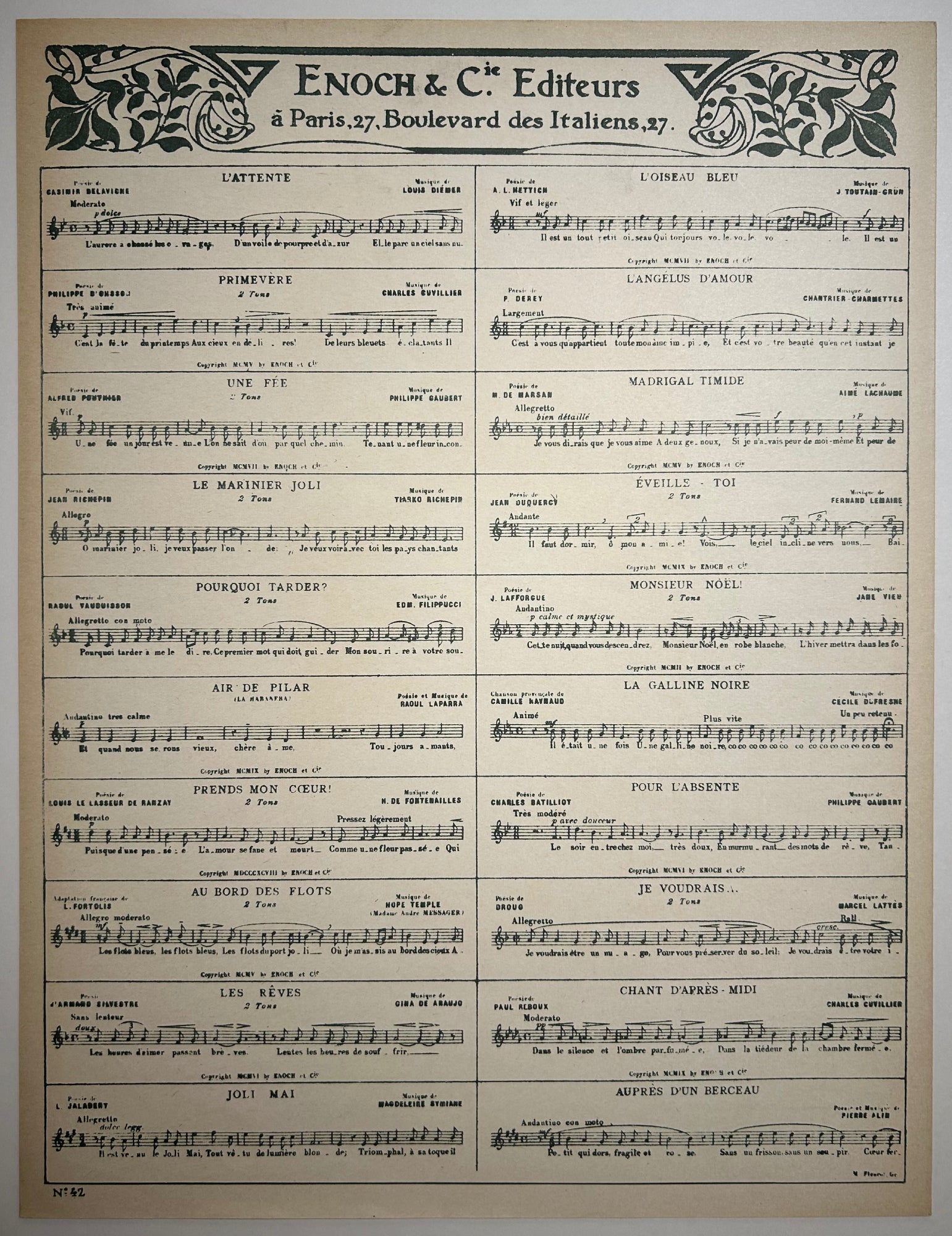 Des pas de Sabots. Poésie de L. Prieur.