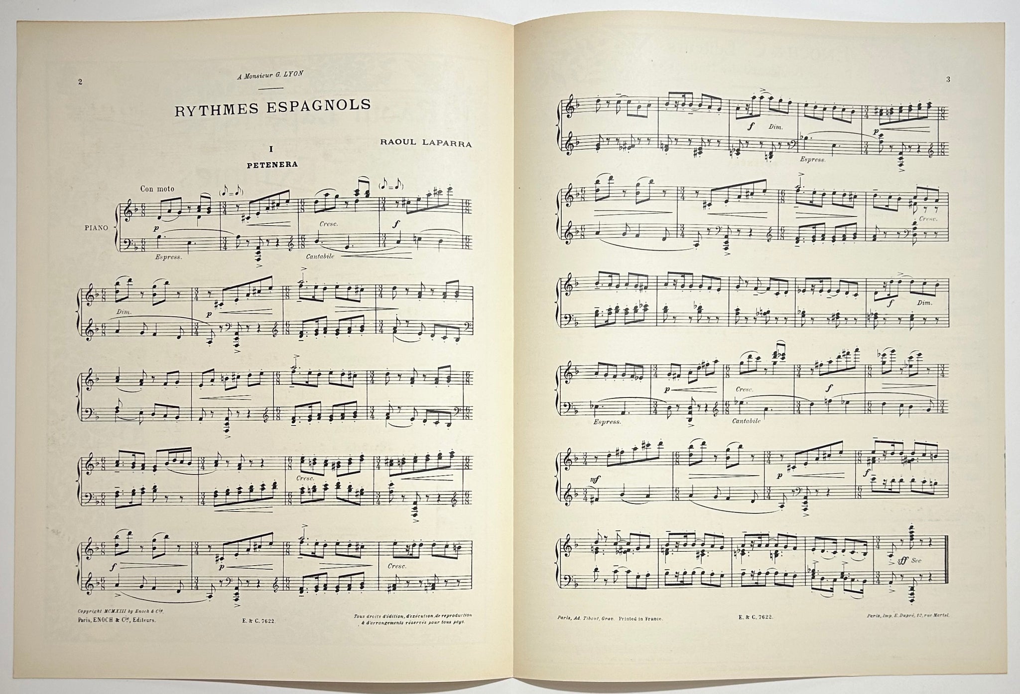 Rythmes espagnols, pour piano (n°1)