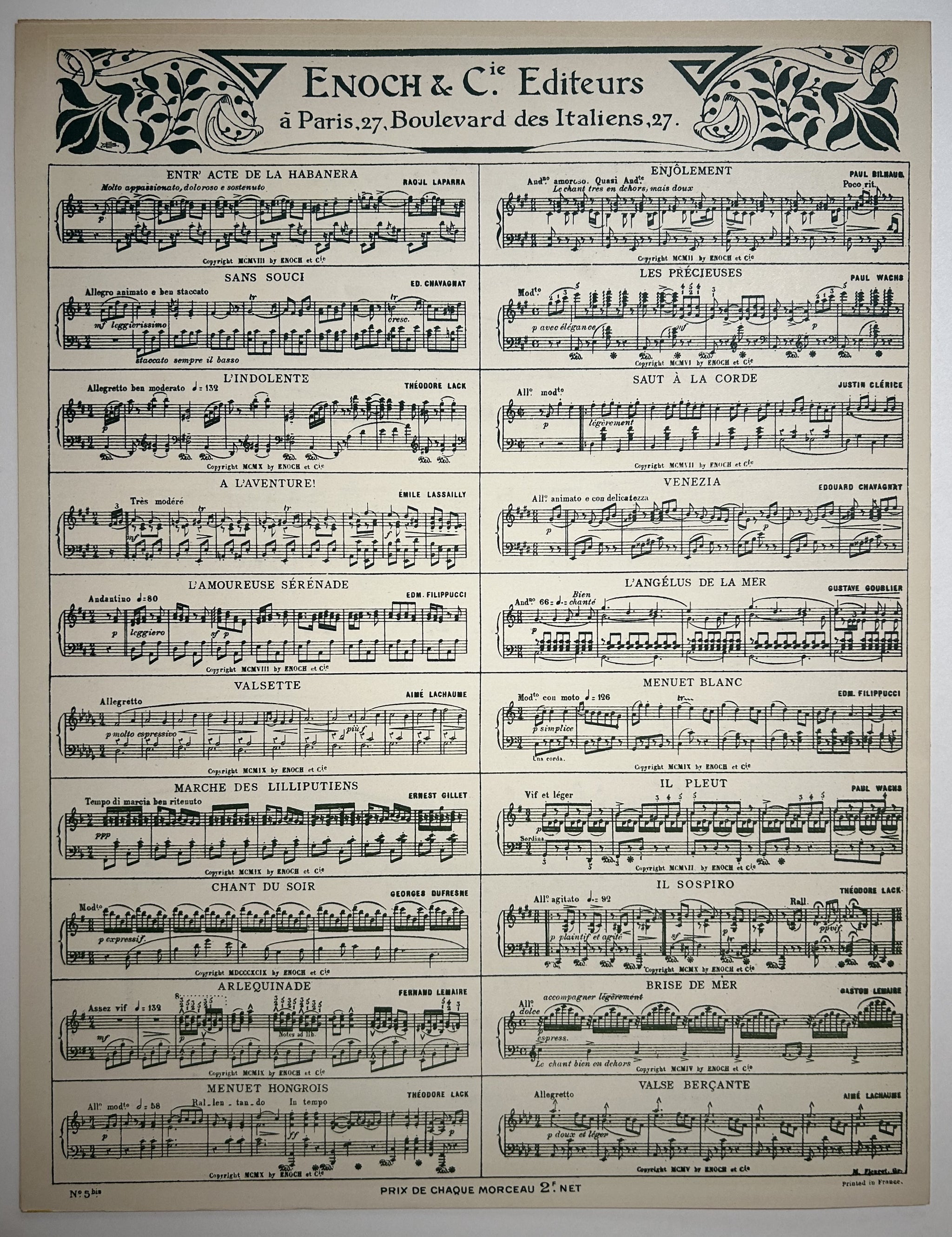 Rythmes espagnols, pour piano (n°1)