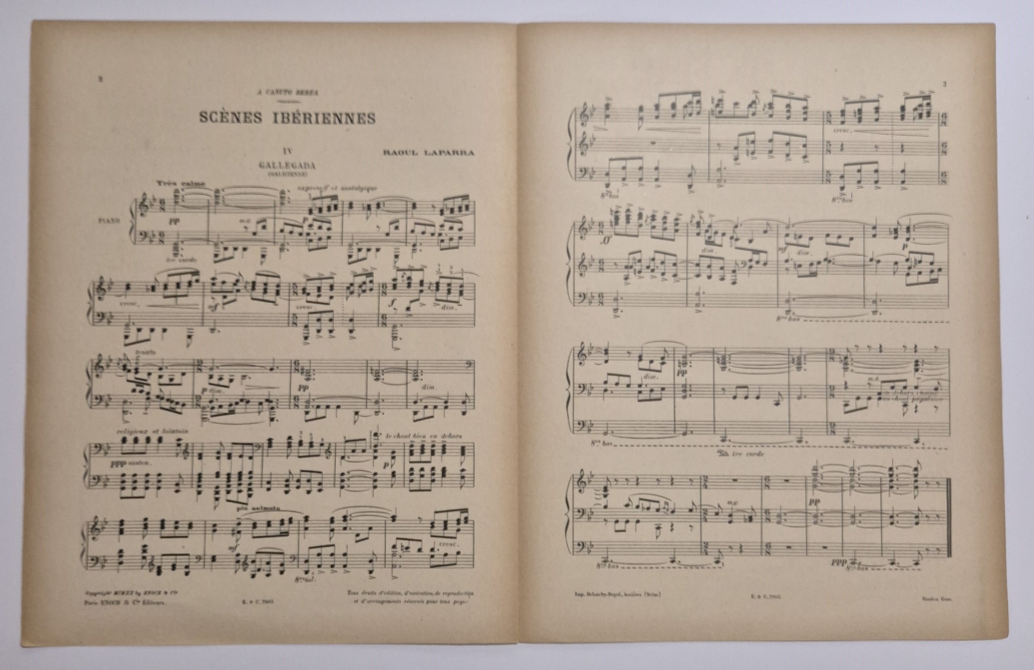 Scènes Ibérienne (n°4 : Gallegada).