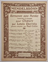 Charger l'image dans la galerie, Romances sans paroles, transcrites et arrangées pour Chœurs par Louis Derivis (n°1, Barcarolle vénitienne).