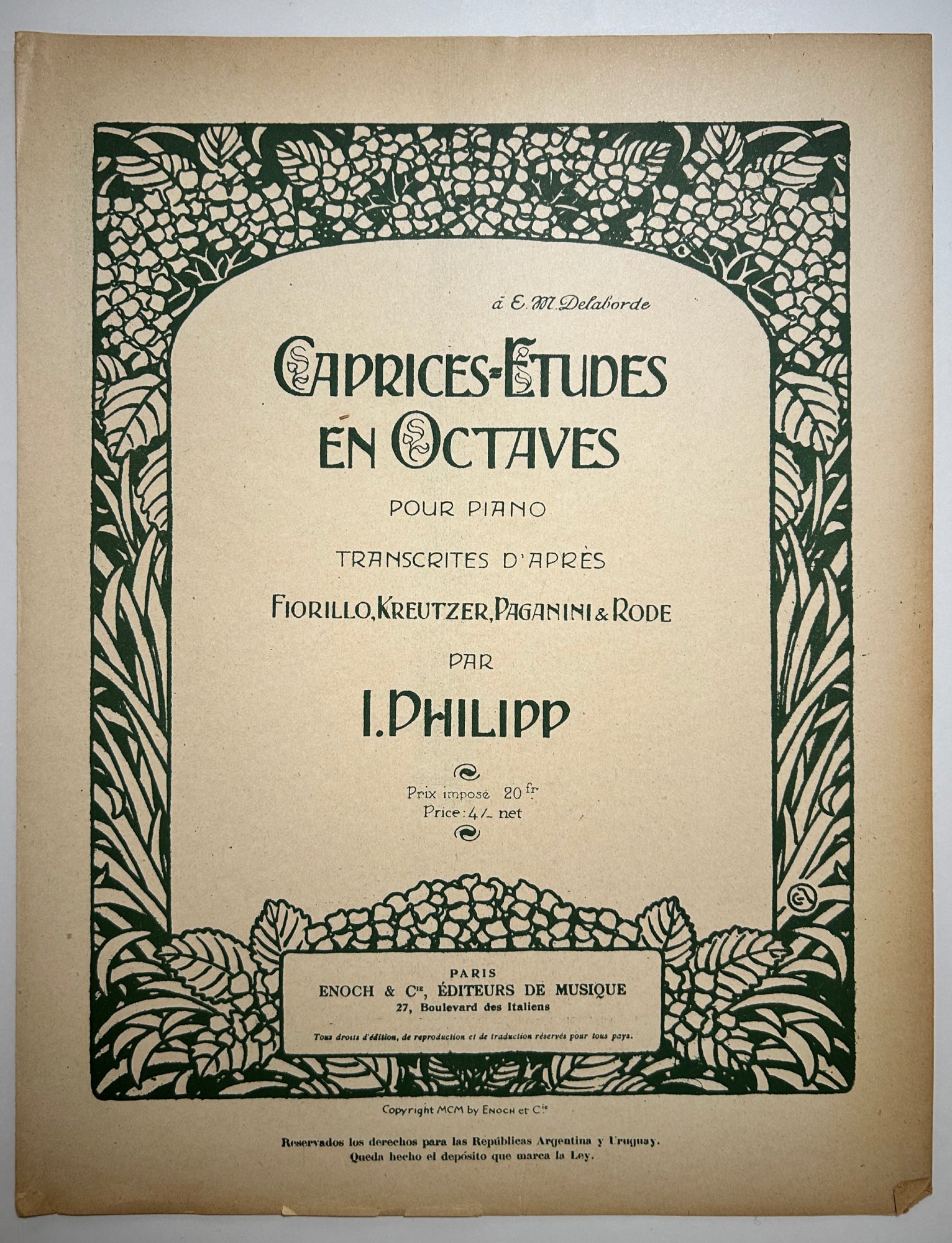 Caprices-Etudes en Octaves.