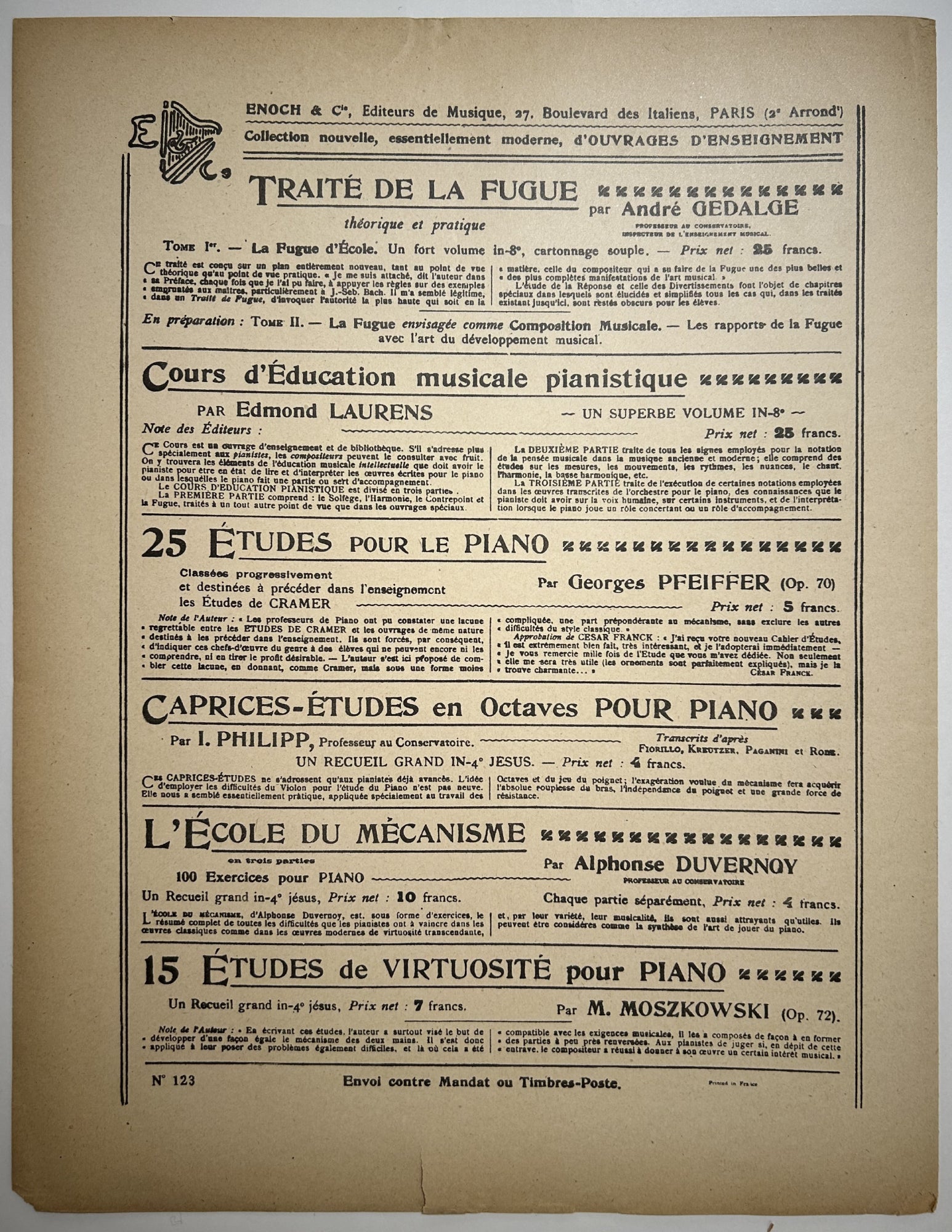 Caprices-Etudes en Octaves.