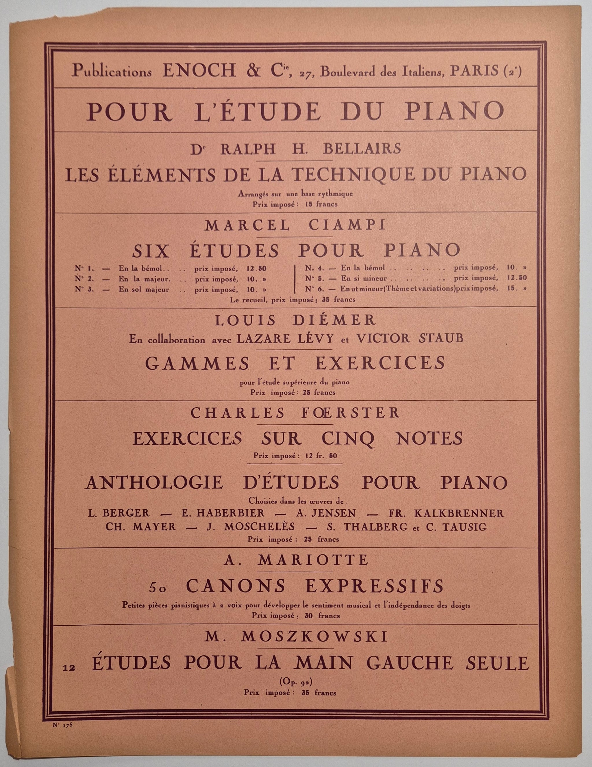 Exercices de Vélocité.