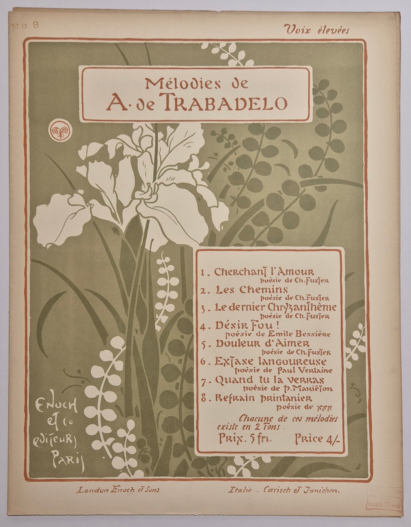 Mélodies (n°8 : Refrain printanier).