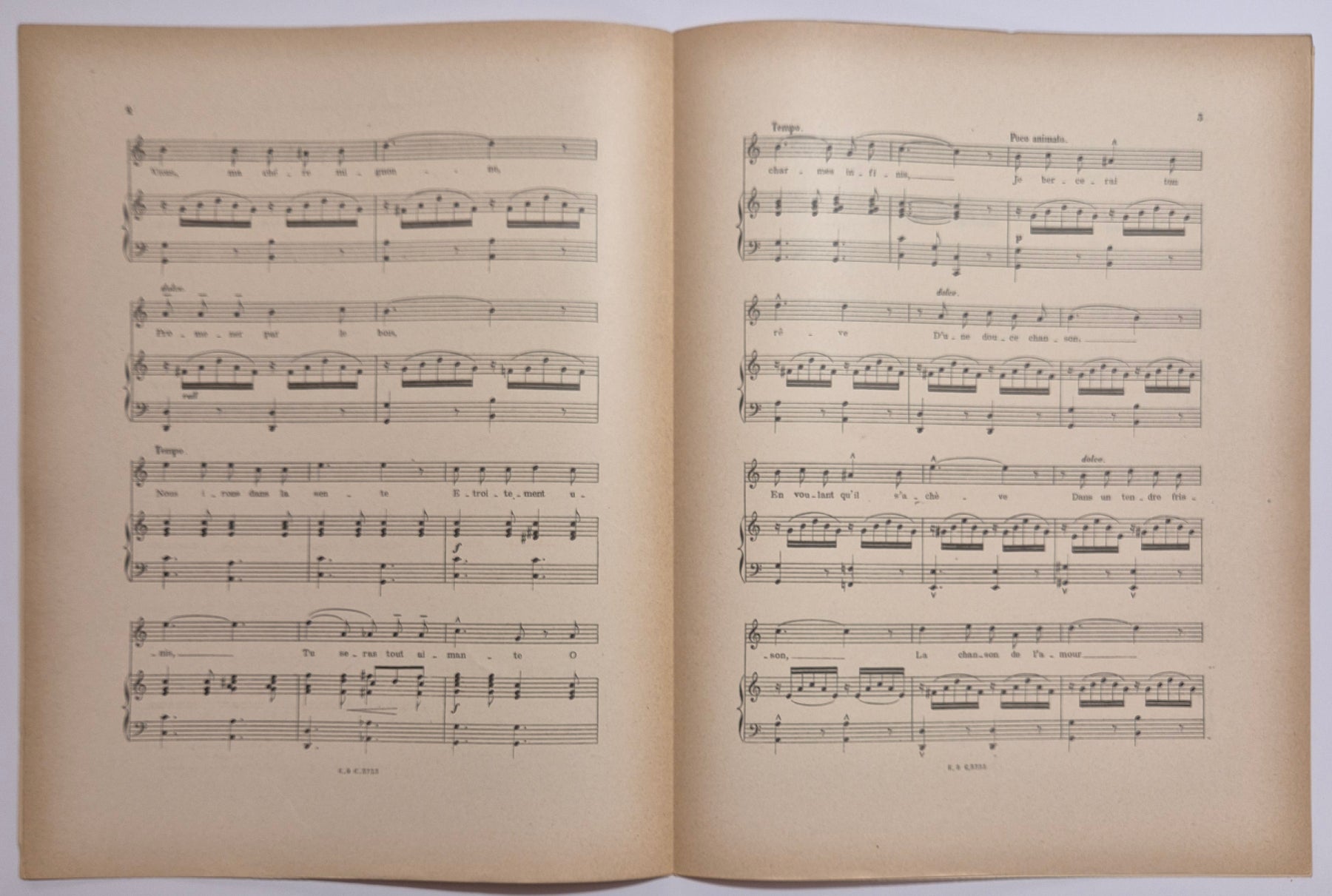 Mélodies (n°8 : Refrain printanier).