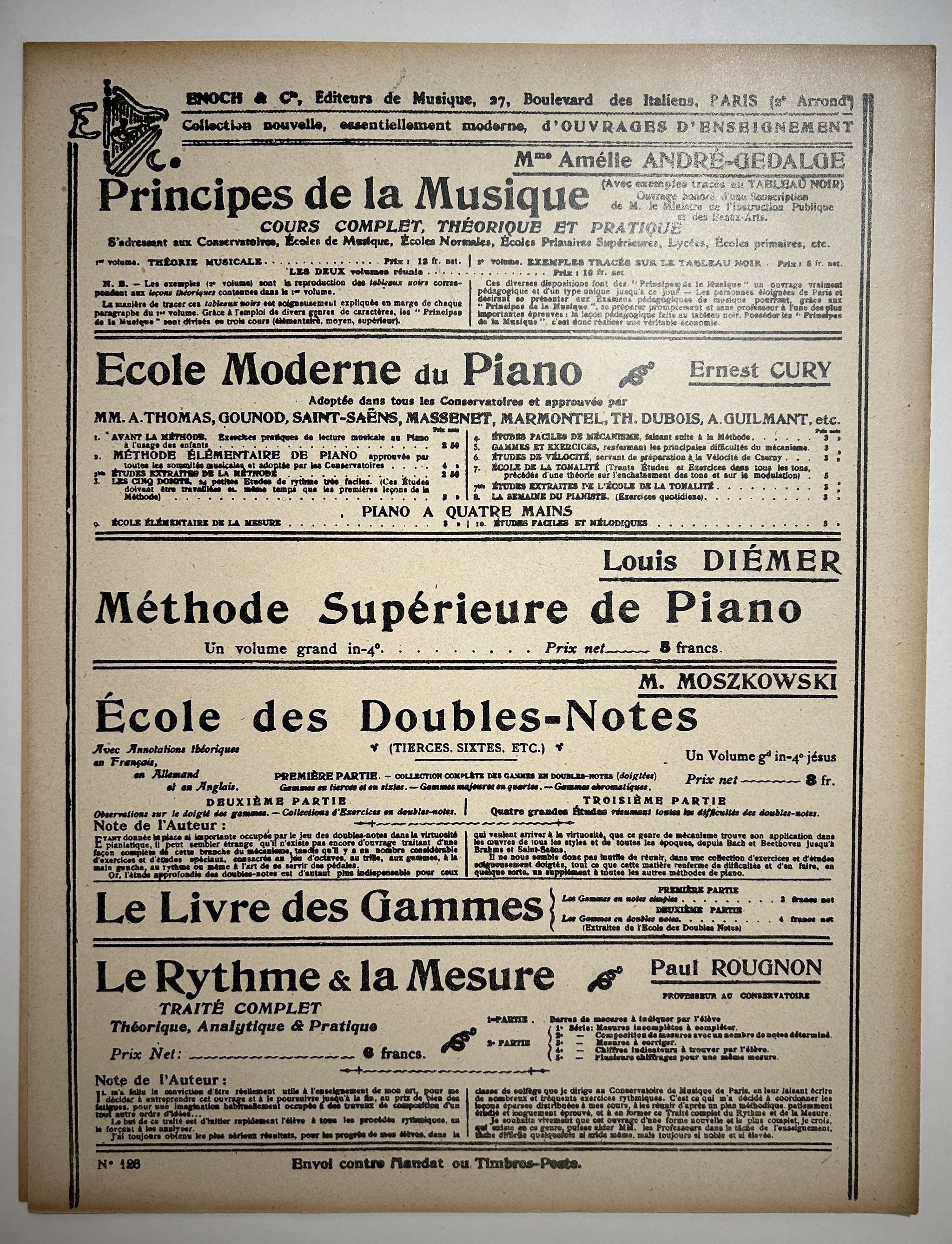 Troisième Gavotte pour Piano.