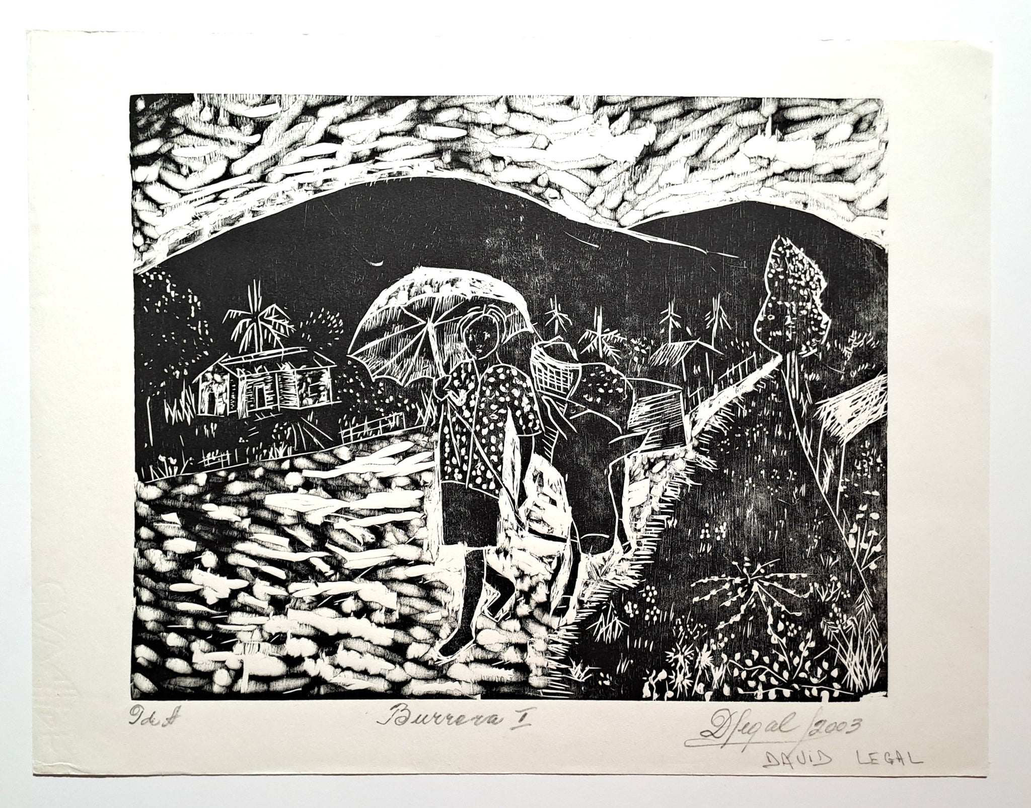 LEGAL David. Burrera. Gravure signée.