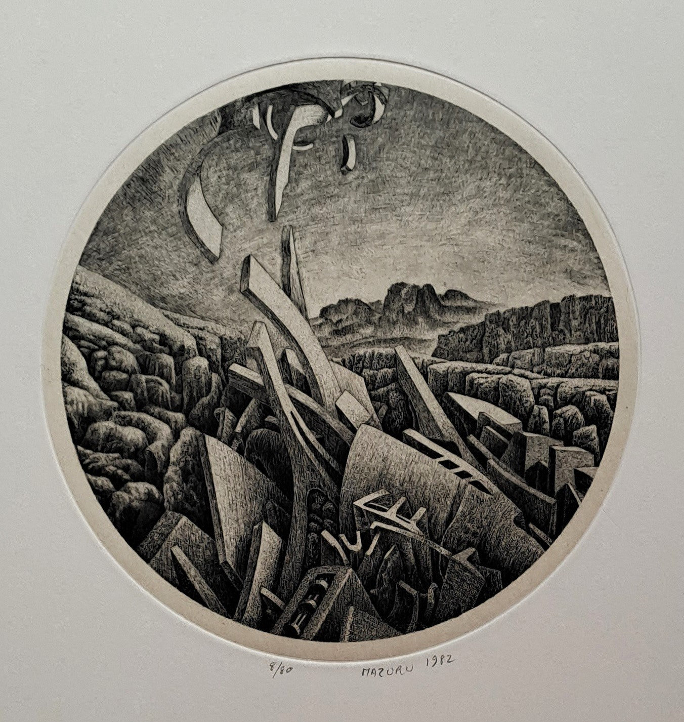 MAZURU Didier. Mutation. GRavure signée.
