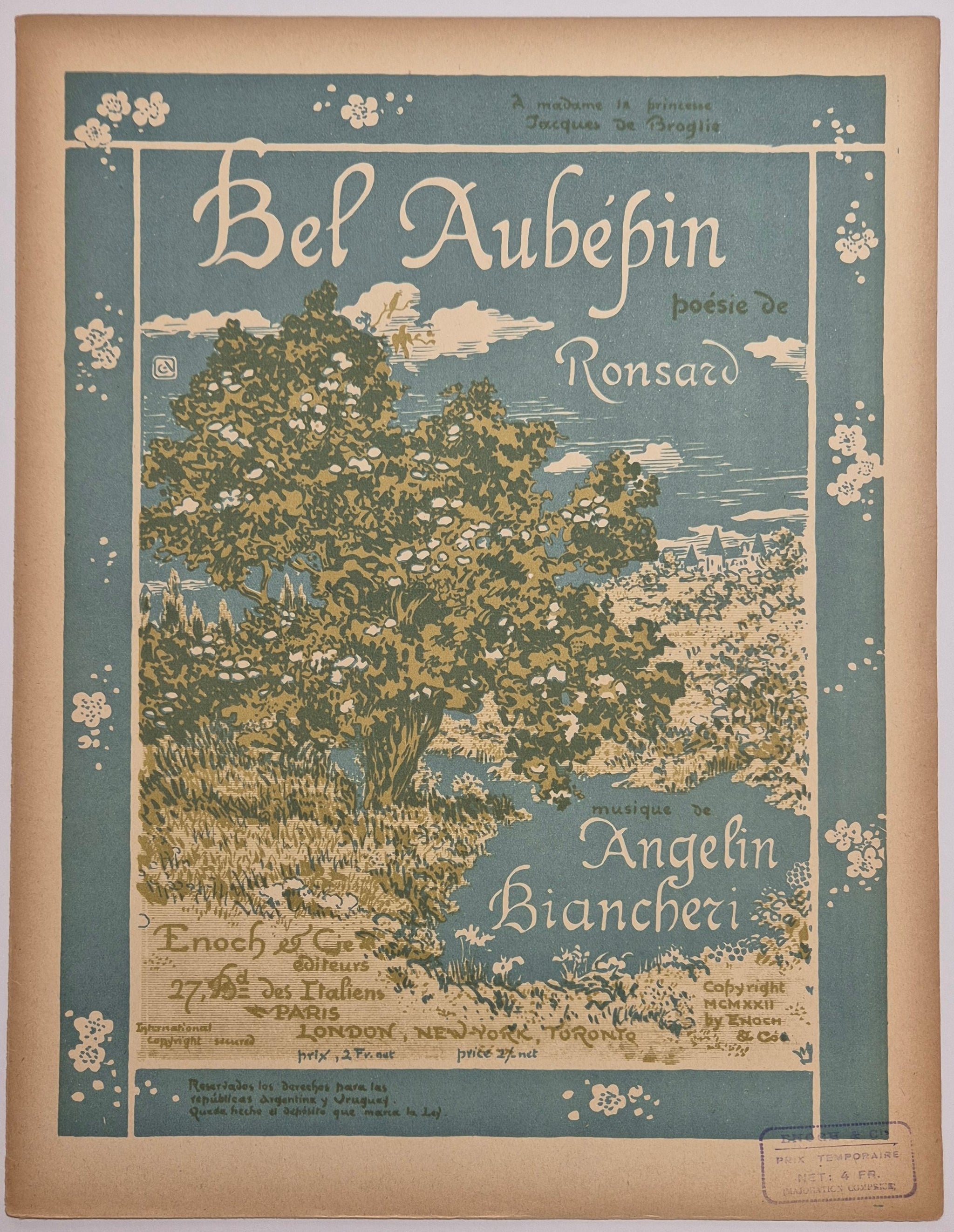 Bel Aubépin. Poésie de Ronsard.