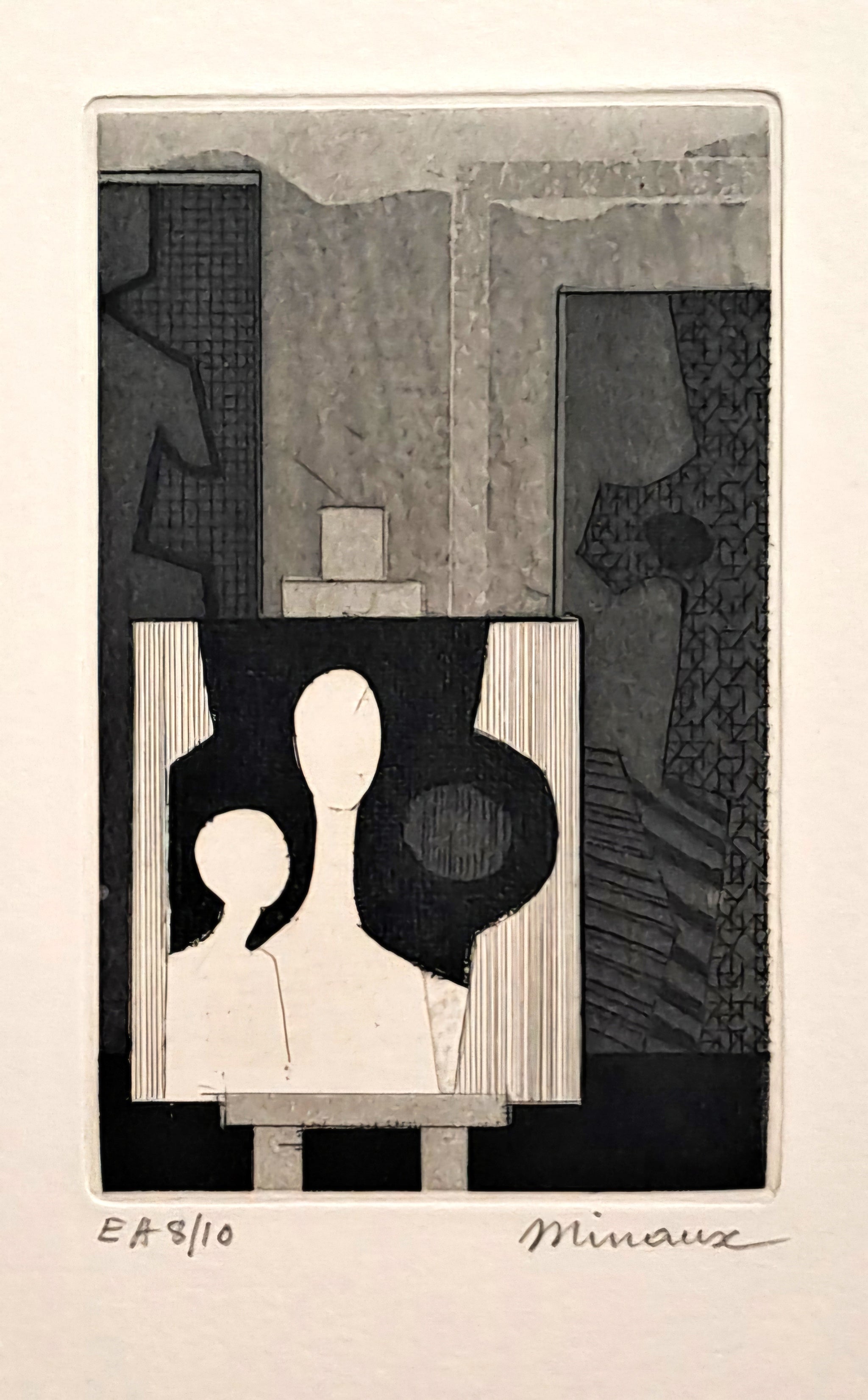 MINAUX André. Atelier III. Gravure signée.