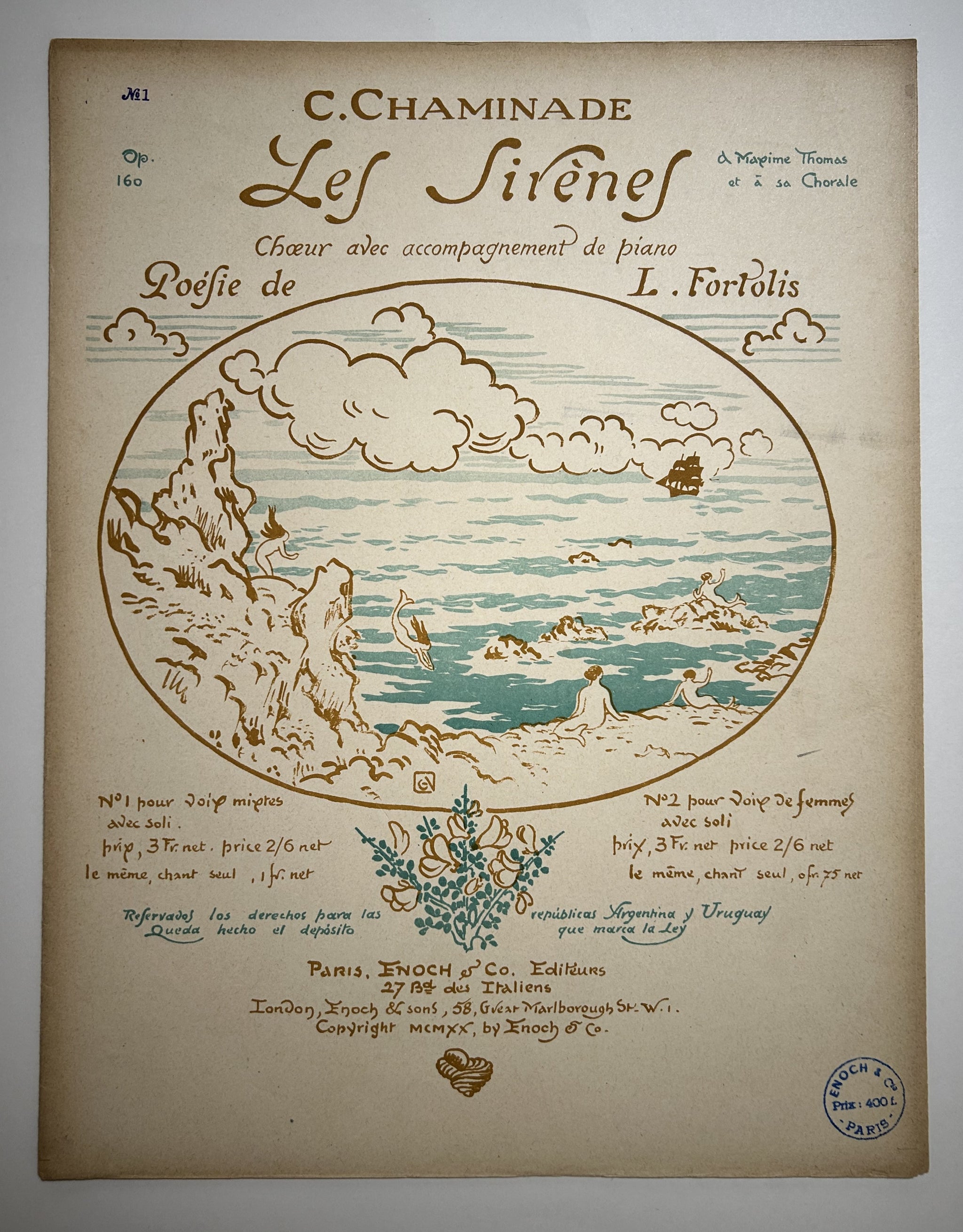 Les Sirènes. Poésie de L. Fortolis (n°1).