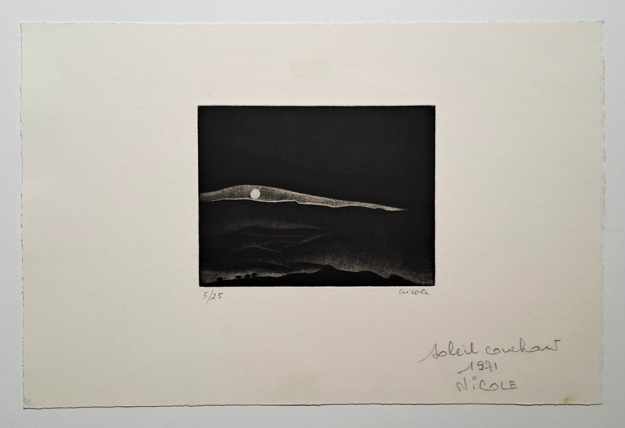 Soleil couchant. 1971.