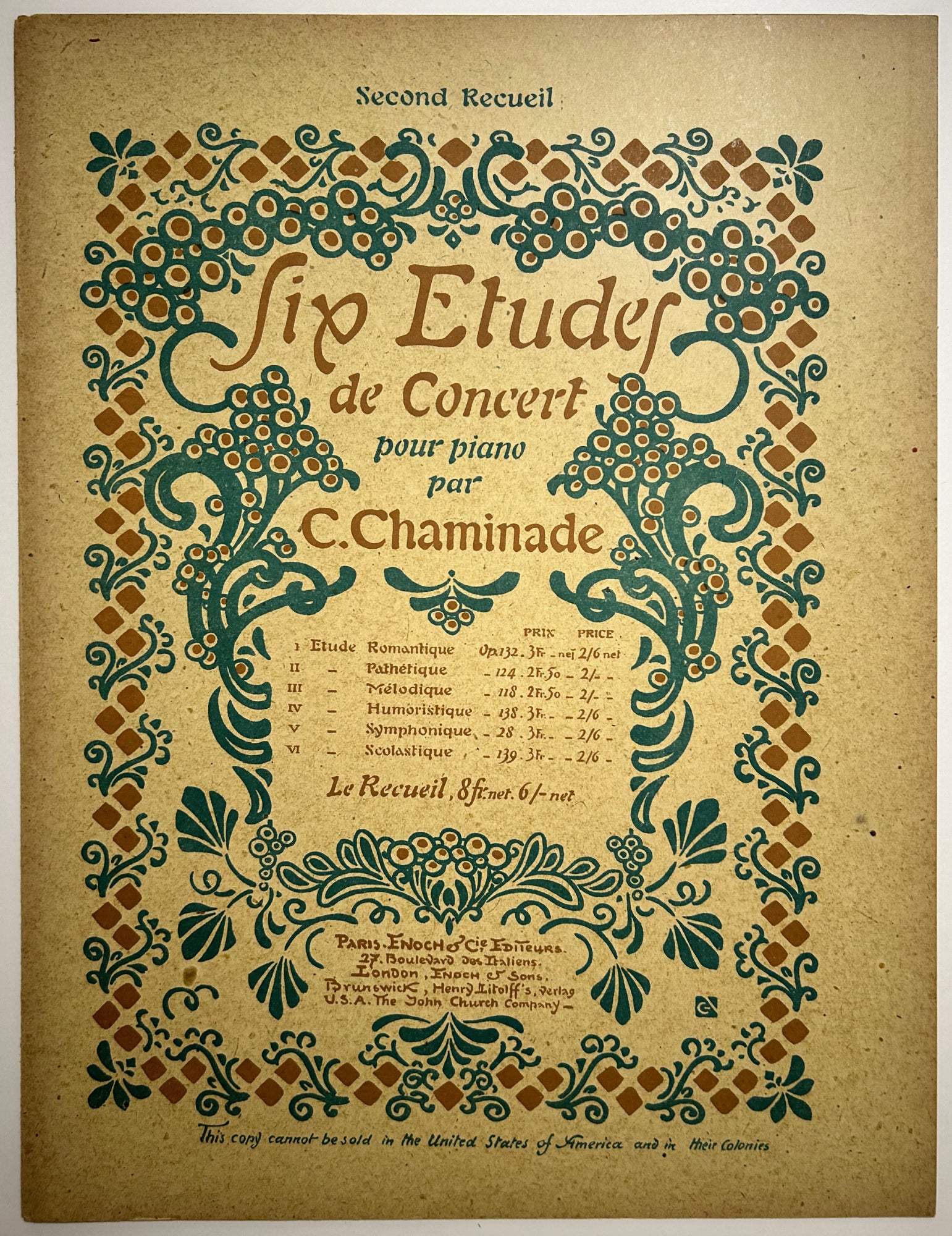Six études de concert.