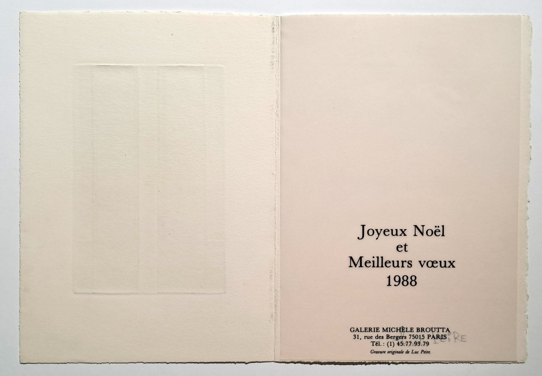Carte de vœux I. 1988.