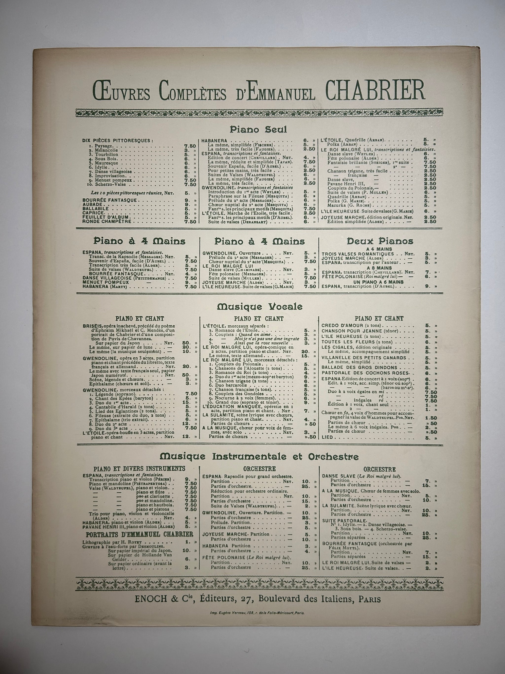 Le Chêne et le Roseau. Poème symphonique d'après la fable de La Fontaine.