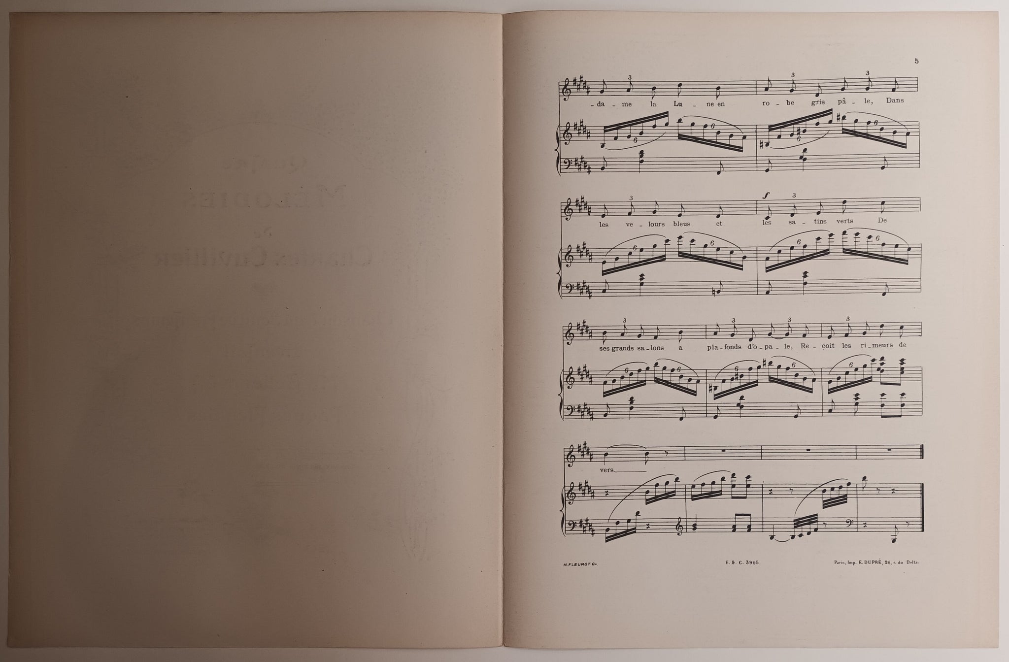 Quatre Mélodies (n°2 : Eventail).