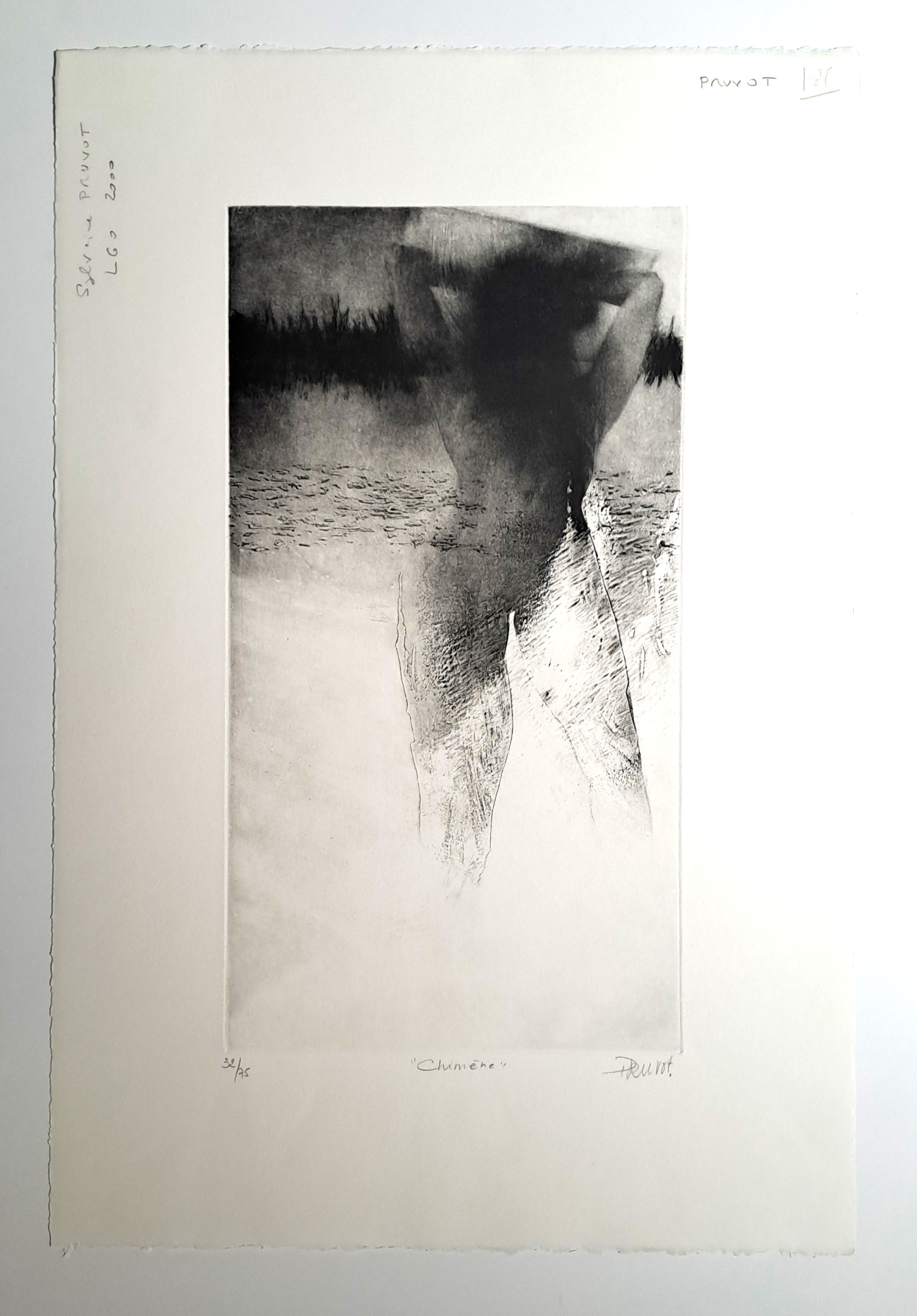 PRUVOT Sylvanie. Chimère. Gravure signée.