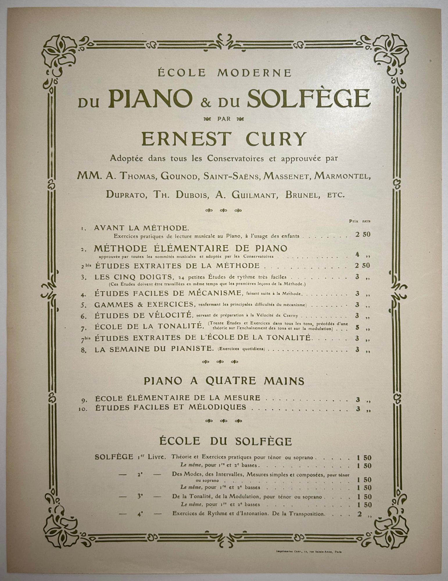 Les Pianistes de Demain. Collection nouvelle de 100 morceaux très faciles (n°16 : Enjôlement).