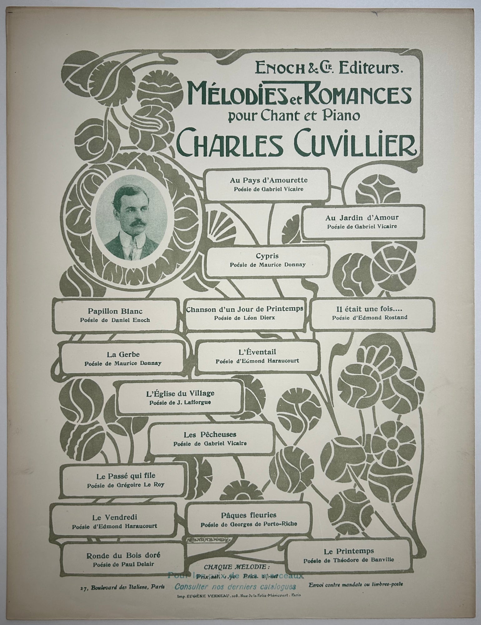 C'était un soir. Poésie de Marcel Yver (n°1).