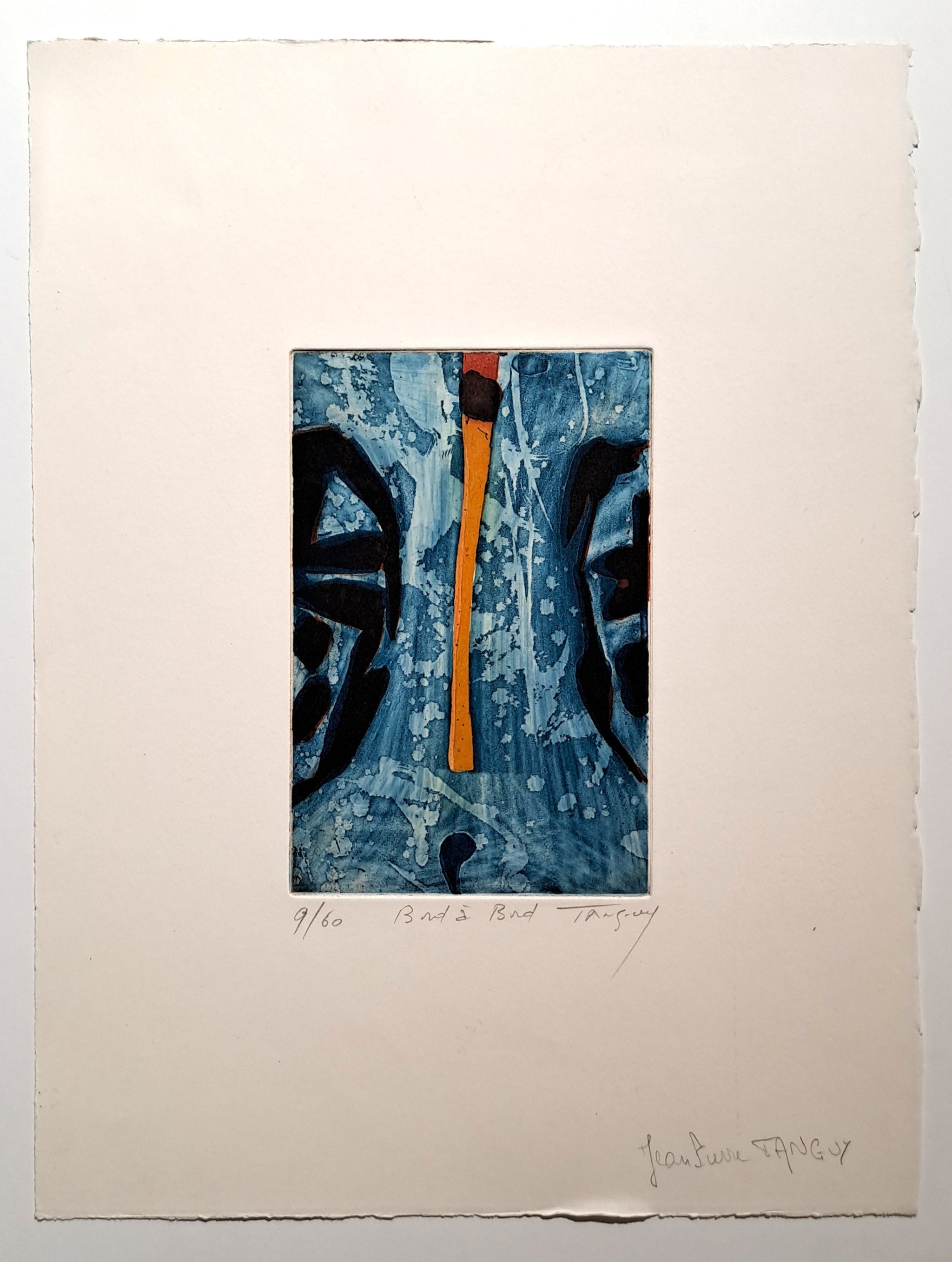 TANGUY Jean Pierre. Bord à bord. Gravure signée.