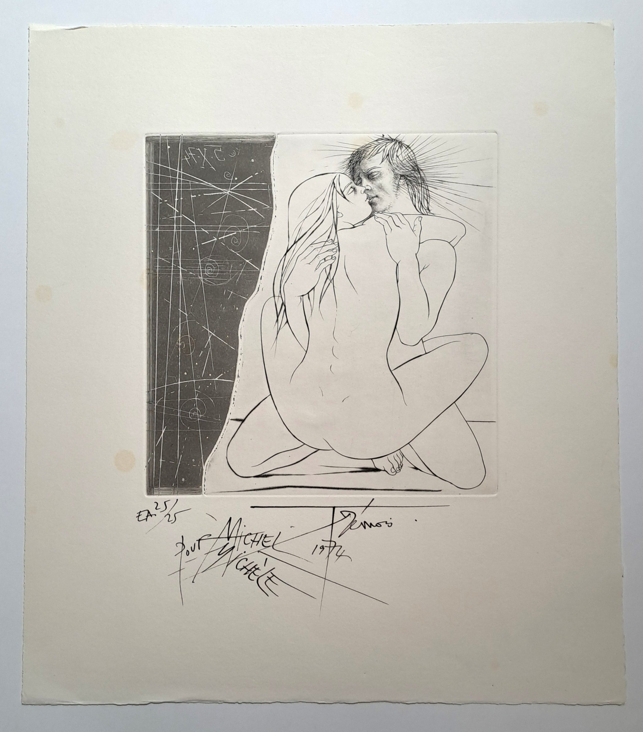 TREMOIS Pierre Yves. Profil. Gravure signée