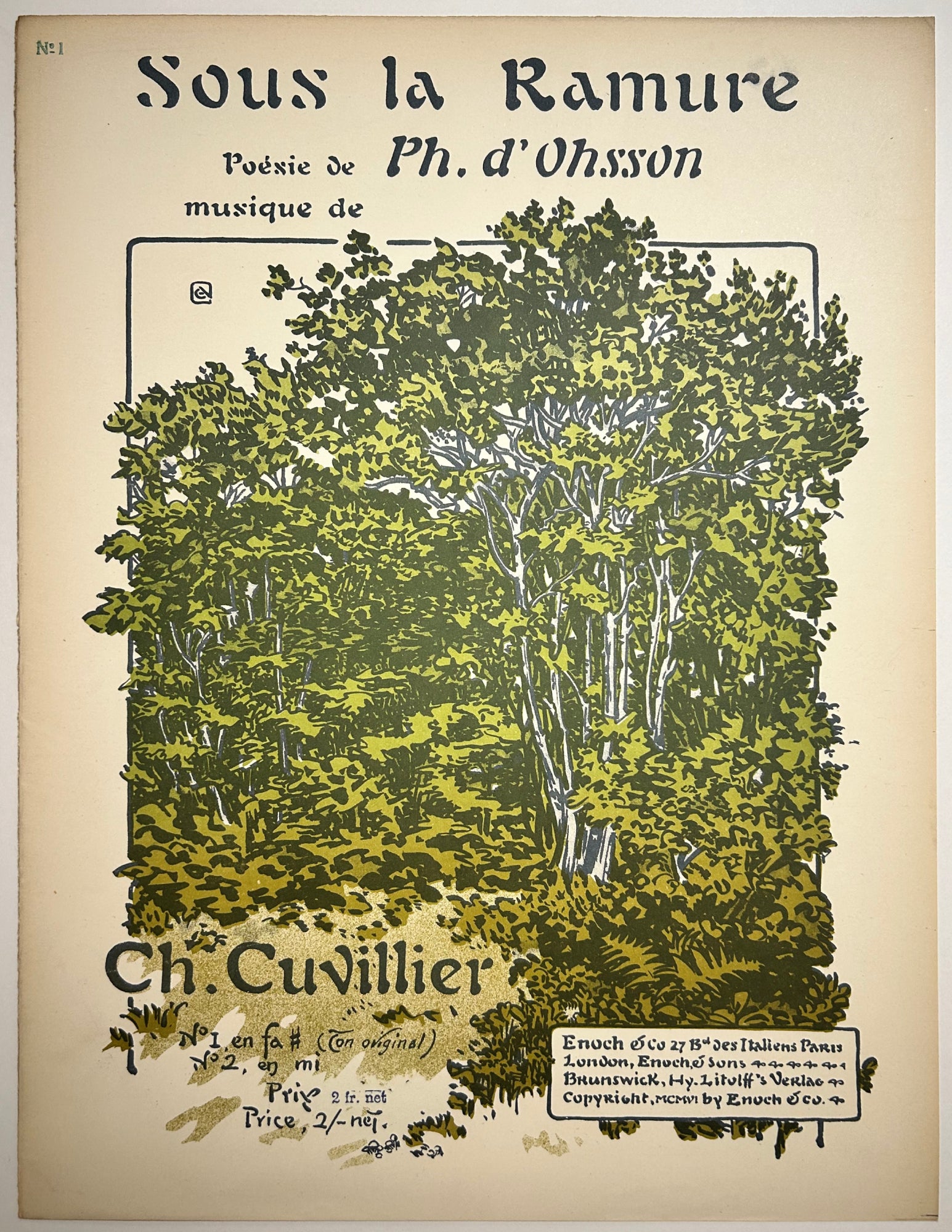 Sous la Ramure. Poésie de Ph. d'Ohsson.