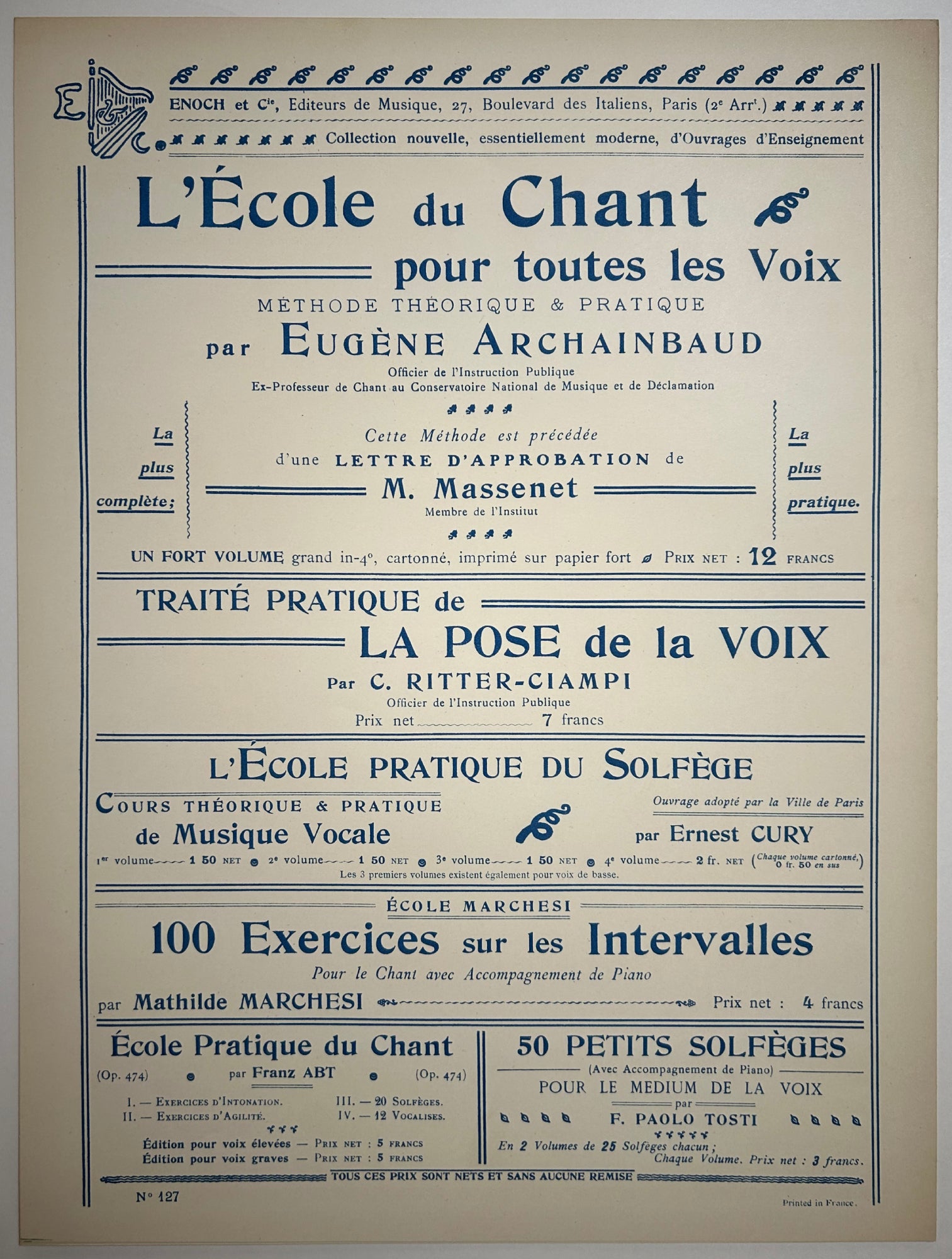 Sept chansons de Clément Marot.