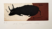 Charger l'image dans la galerie, WAYDELICH Raymond-Émile Taureau. Gravure en couleurs.