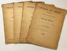 Charger l'image dans la galerie, Croquis du front italien, 50 pointes sèches documentaires par Anselmo Bucci.