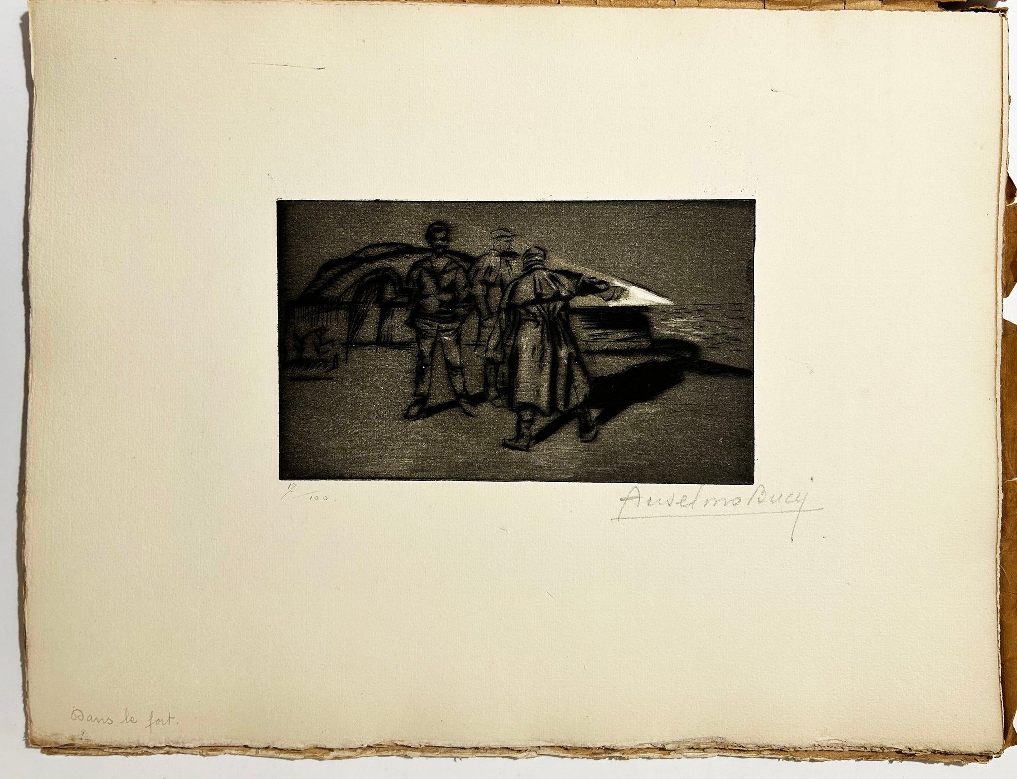 Croquis du front italien, 50 pointes sèches documentaires par Anselmo Bucci.