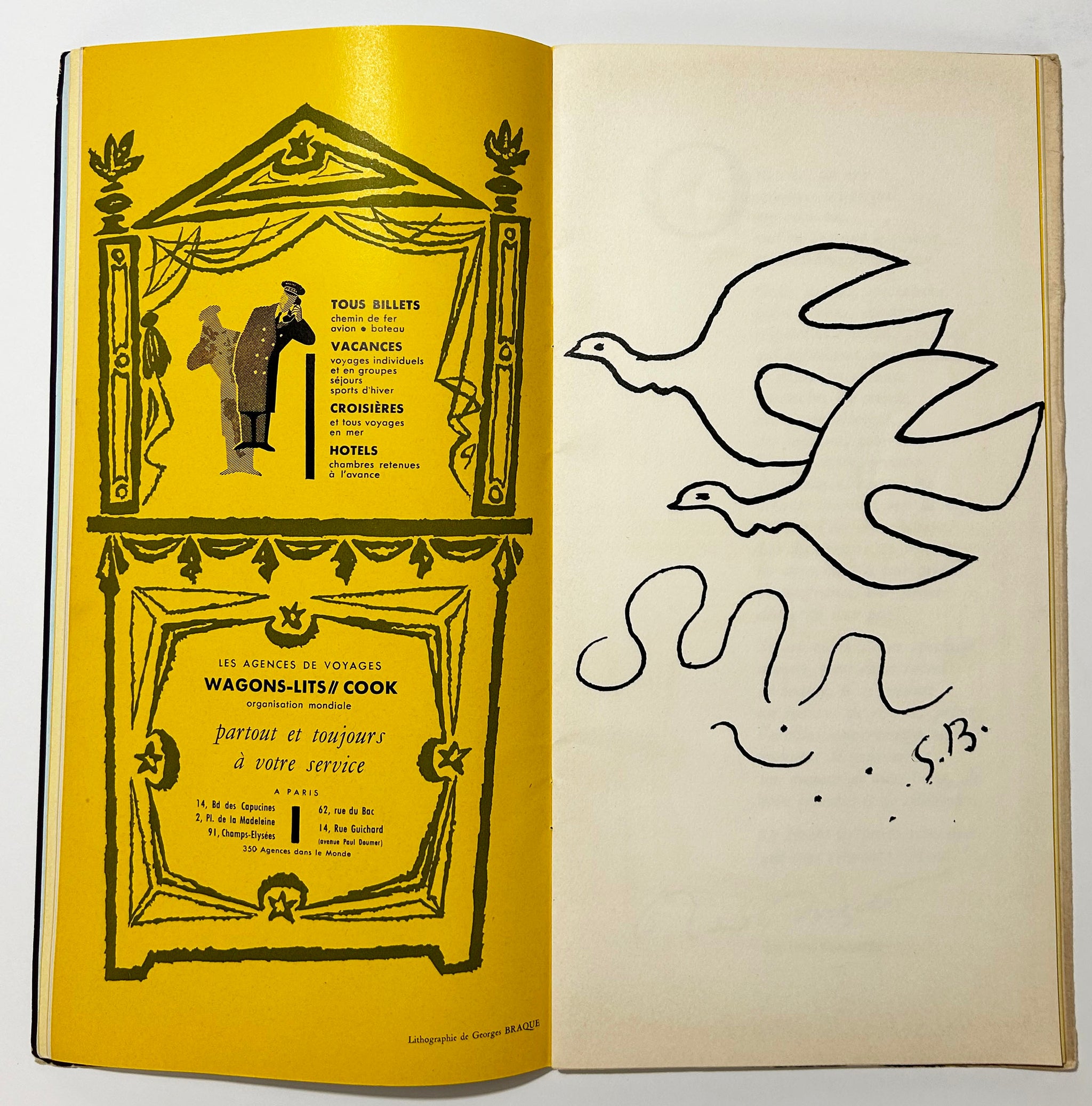 Programme pour la soirée organisée par Danièle Delorme et Alain M. Duchemin (Un soir inhabituel). 1955.