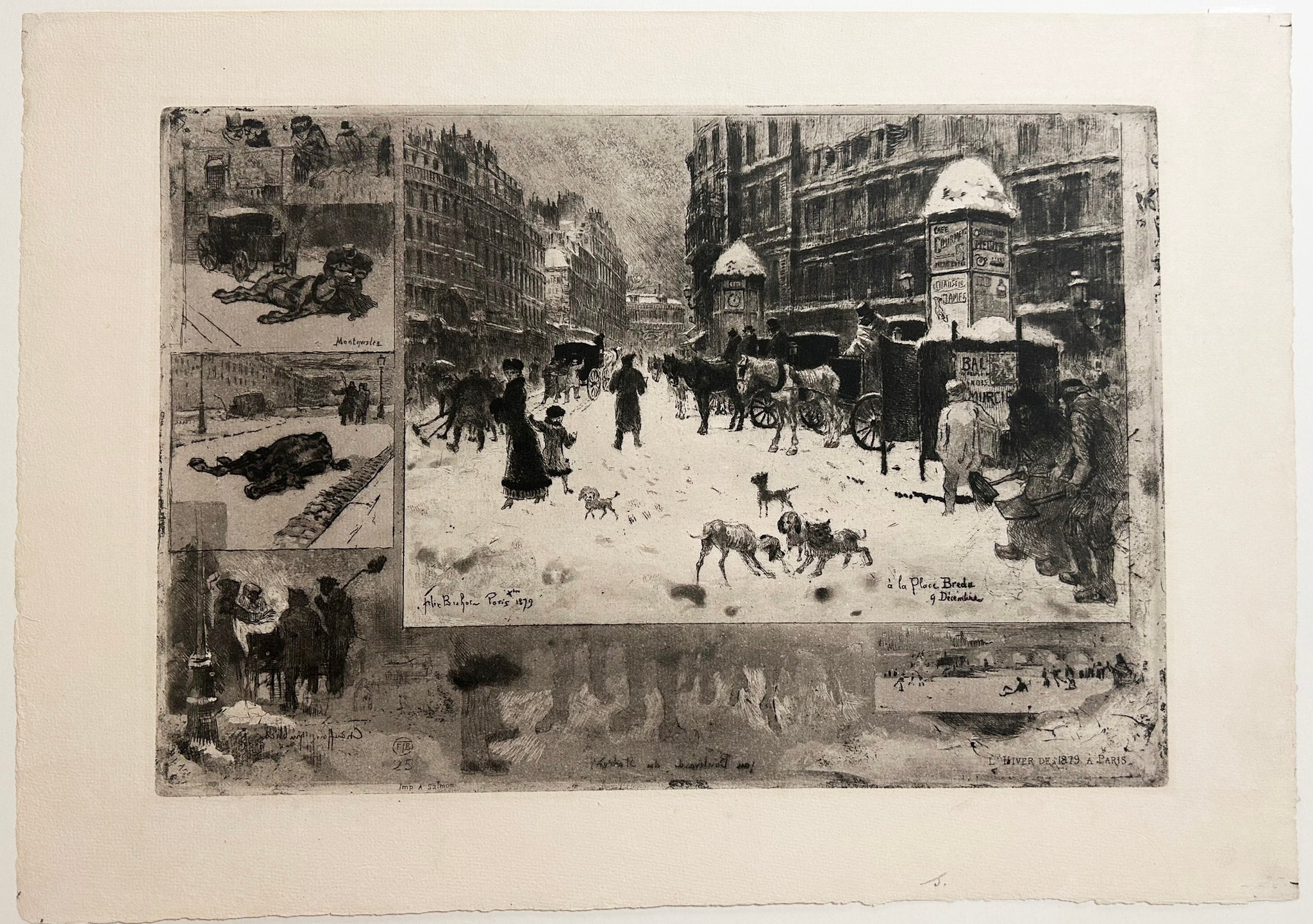 L'Hiver à Paris ou La Neige à Paris. 1879.