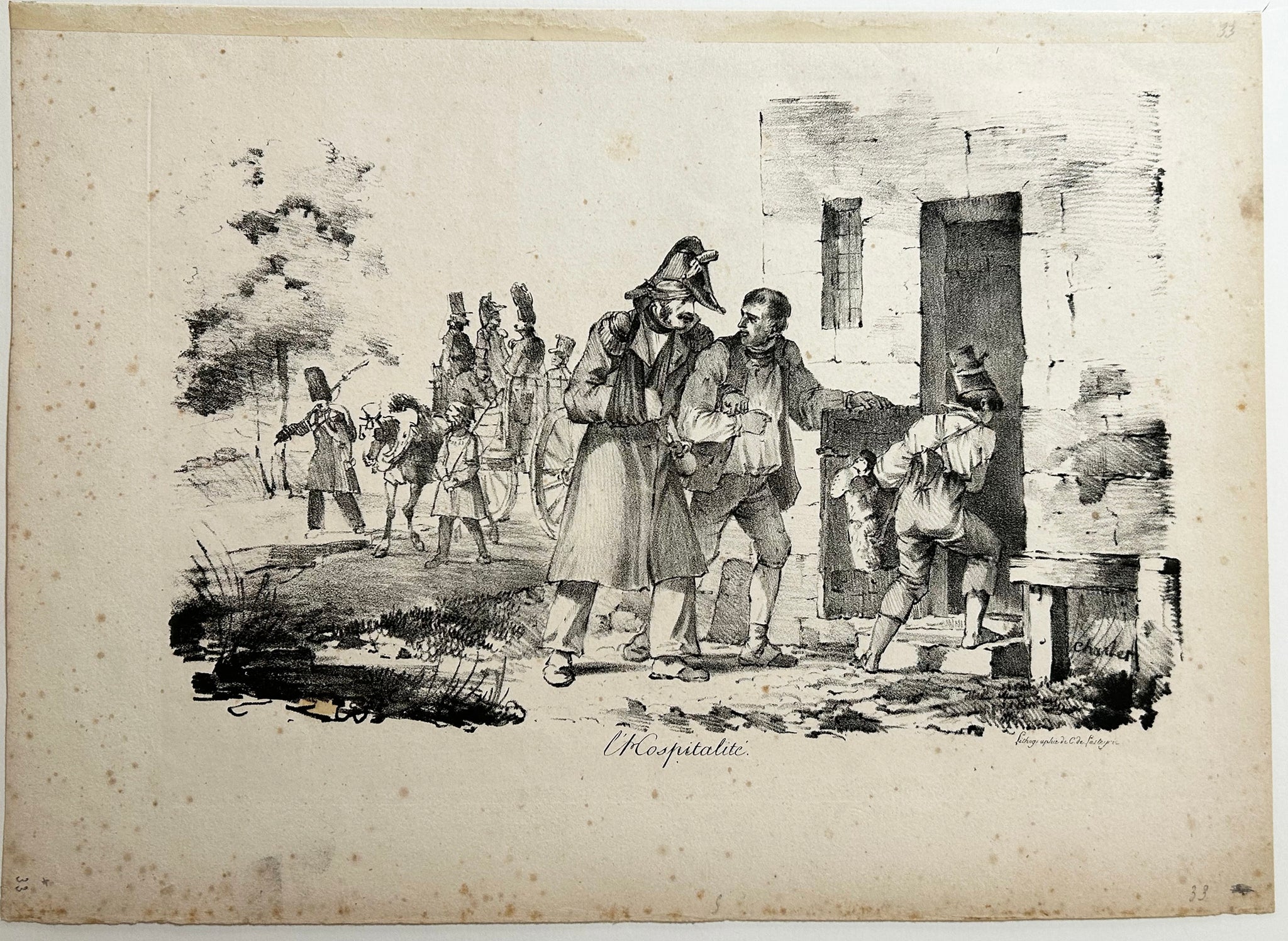 L'Hospitalité. 1817.