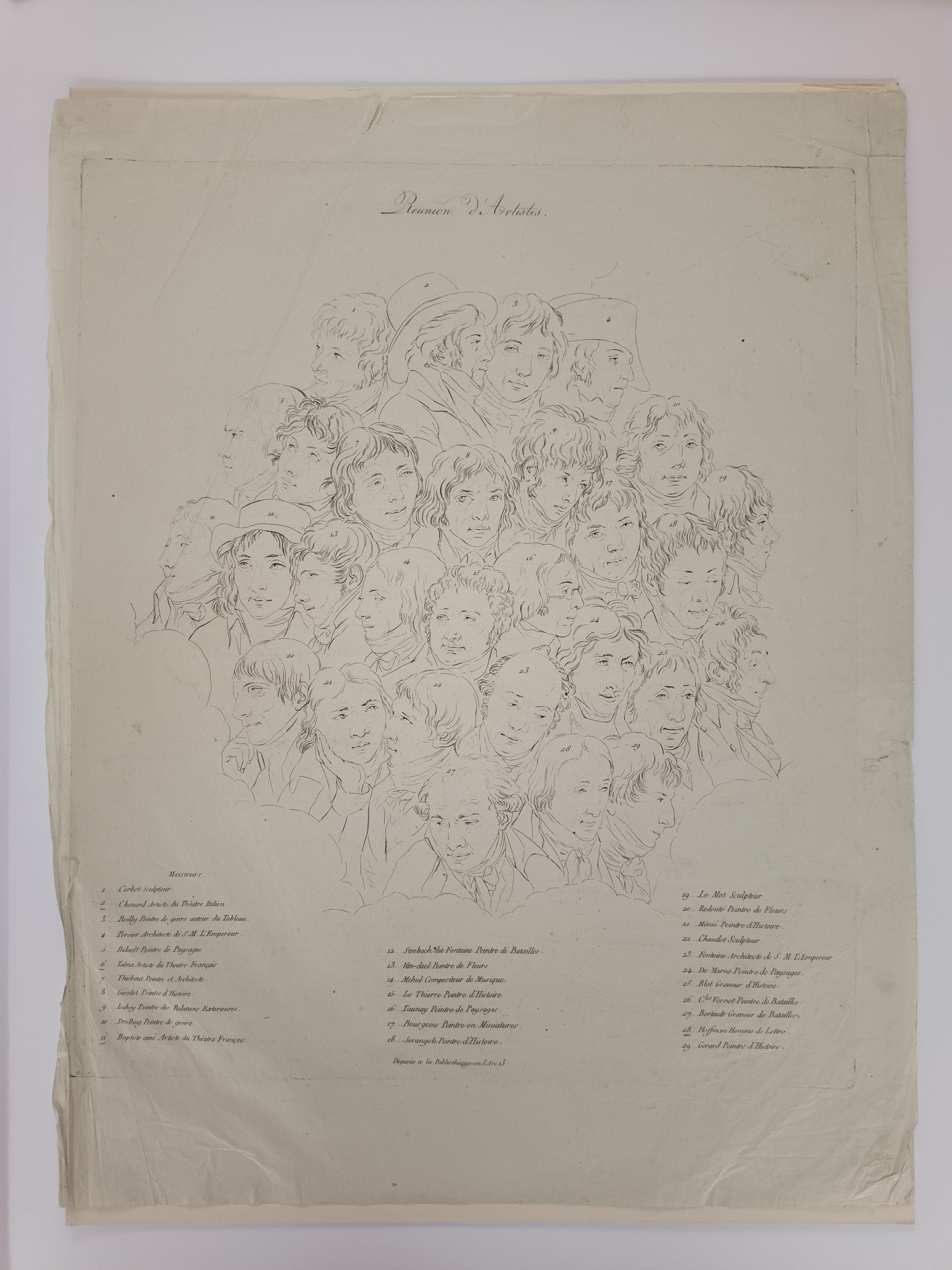 Réunion d'artistes. Vers 1804-1805.