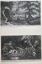 Charger l'image dans la galerie, Les quatre heures du jour. L'Aurore (La sortie des troupeaux), Le Jour (La pêche & la Chute d'Icare), Le Soir (Le dîner en plein air) & La Nuit (L'étape troublée).  1624.