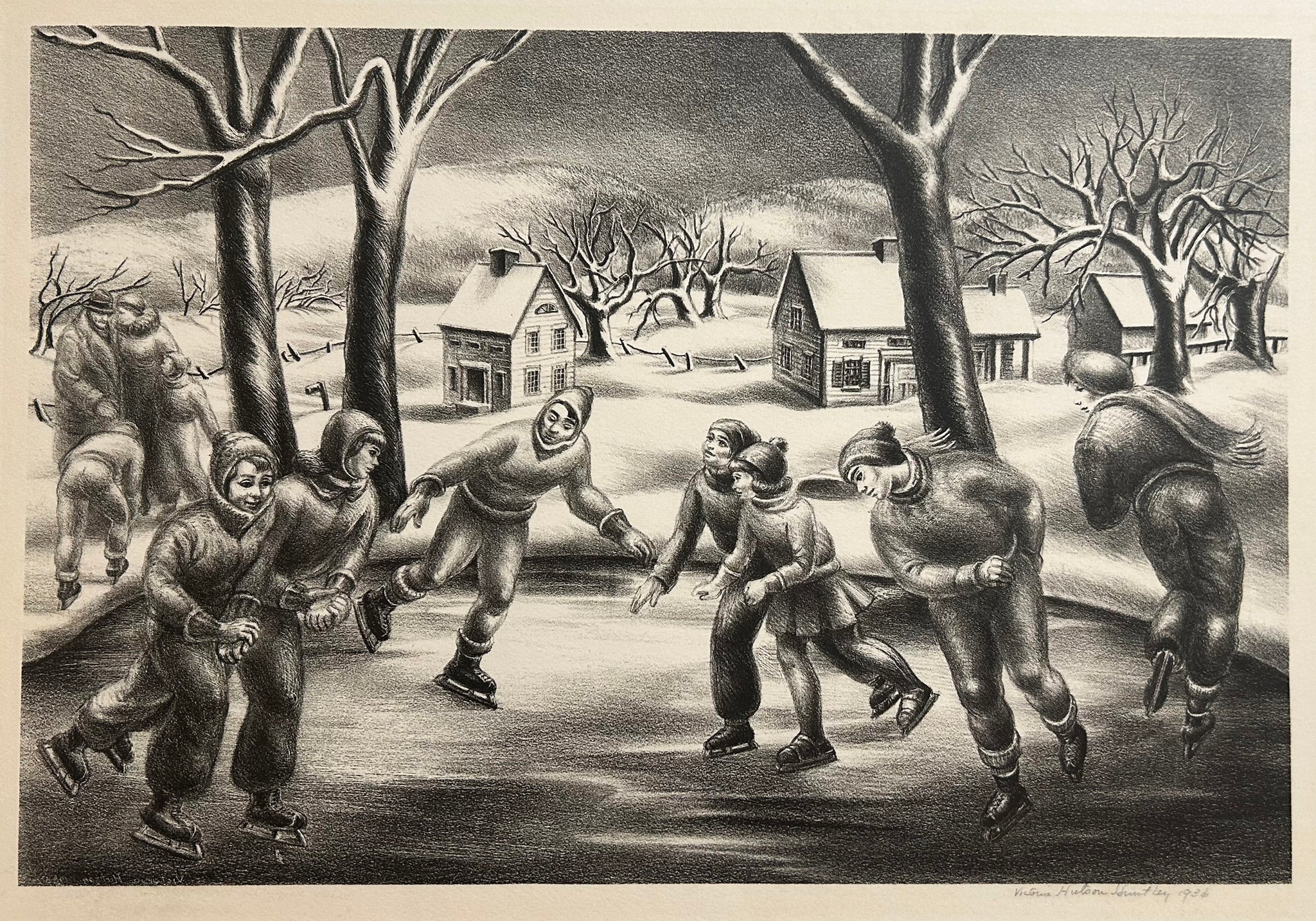 The Skating Pond. (L'Etang patinoire). 1936.
