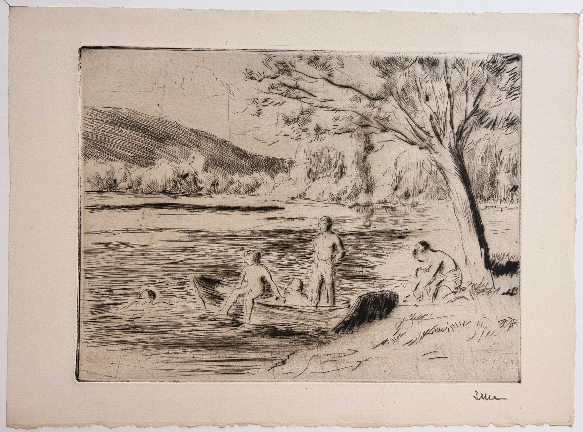 Baigneurs à Bessy. c.1907.