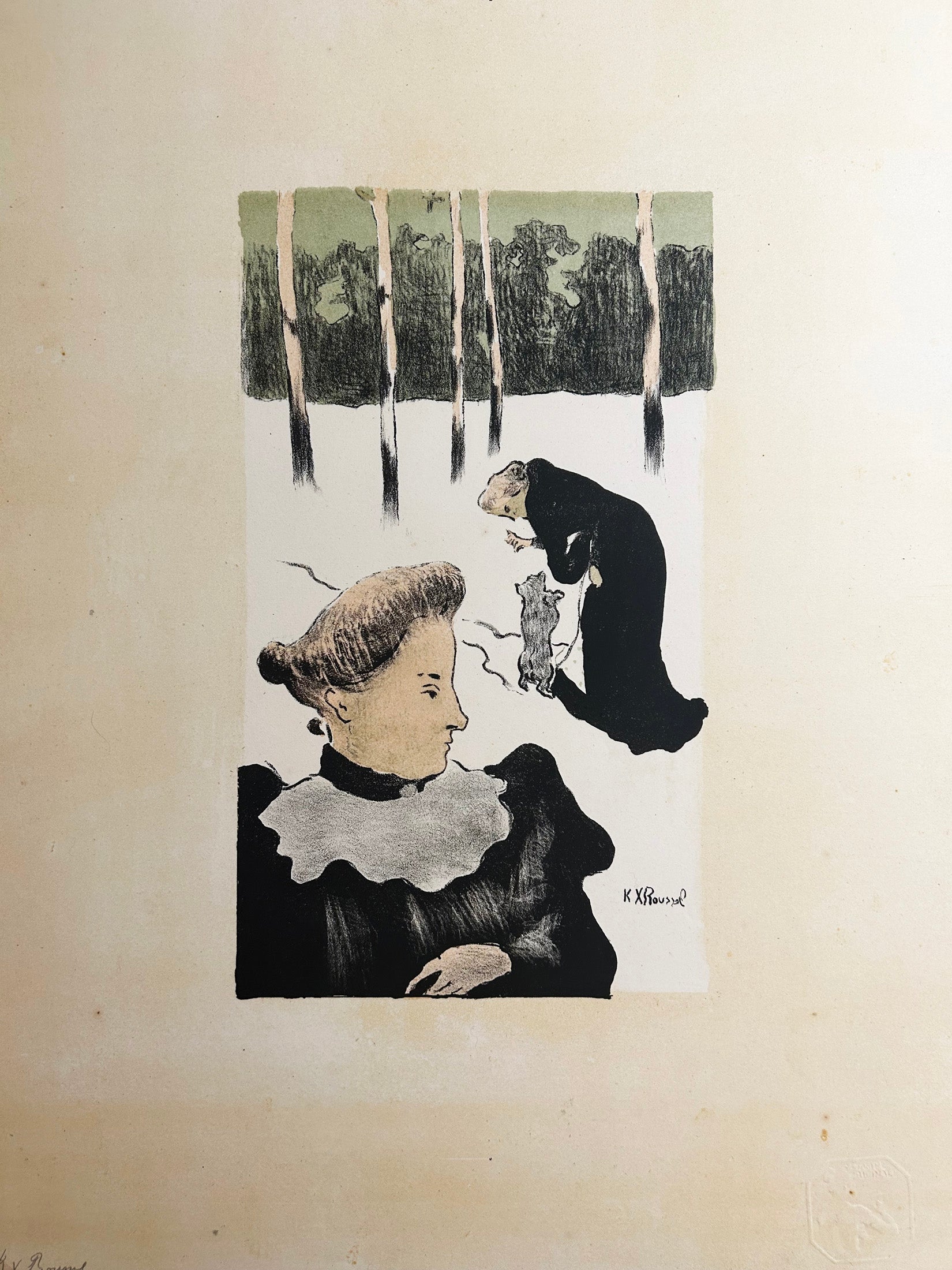 L’Education du chien ou Dans la neige.  1893.