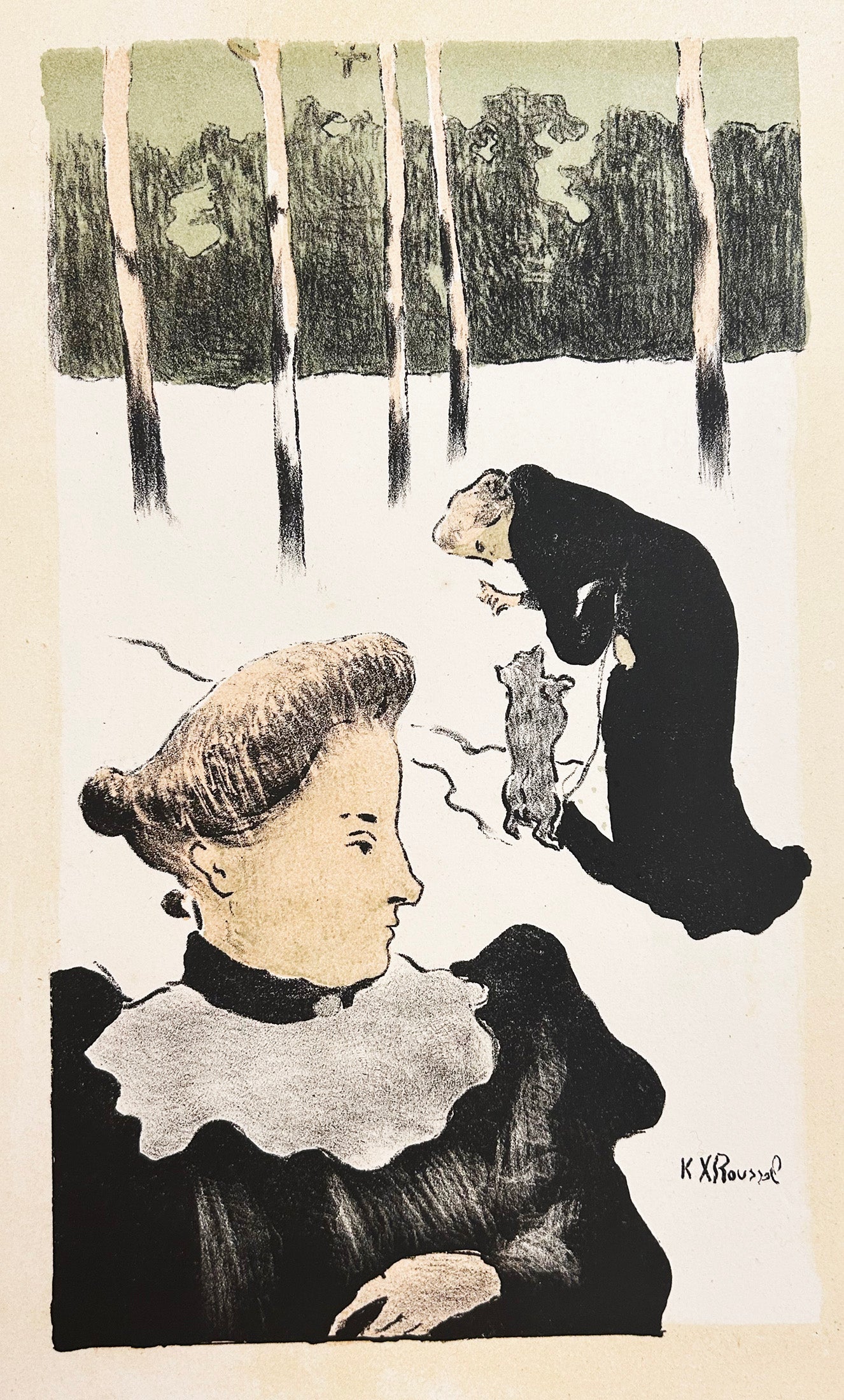 L’Education du chien ou Dans la neige.  1893.