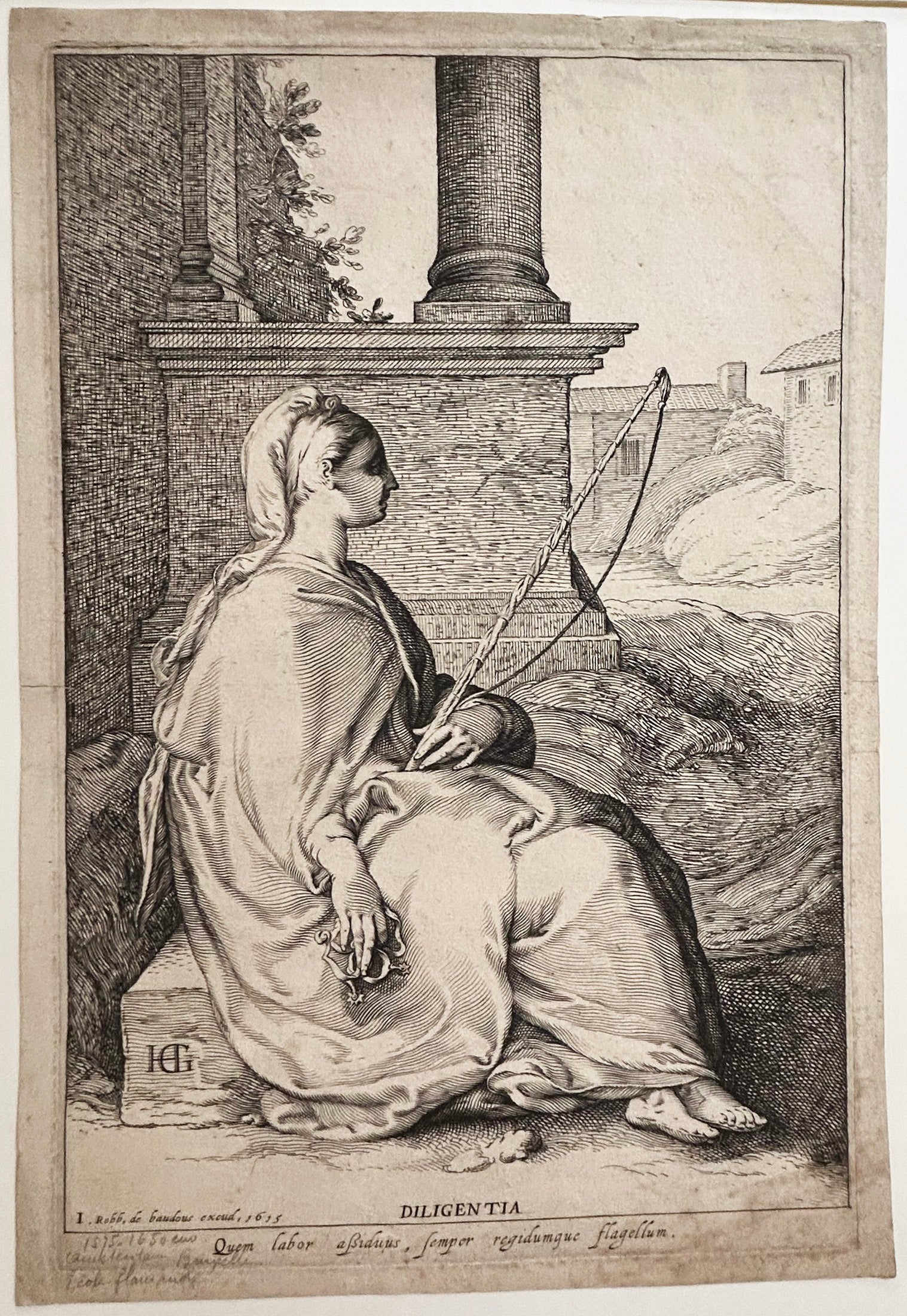 Les trois vertues: Diligence, Patience et Science.  1615.