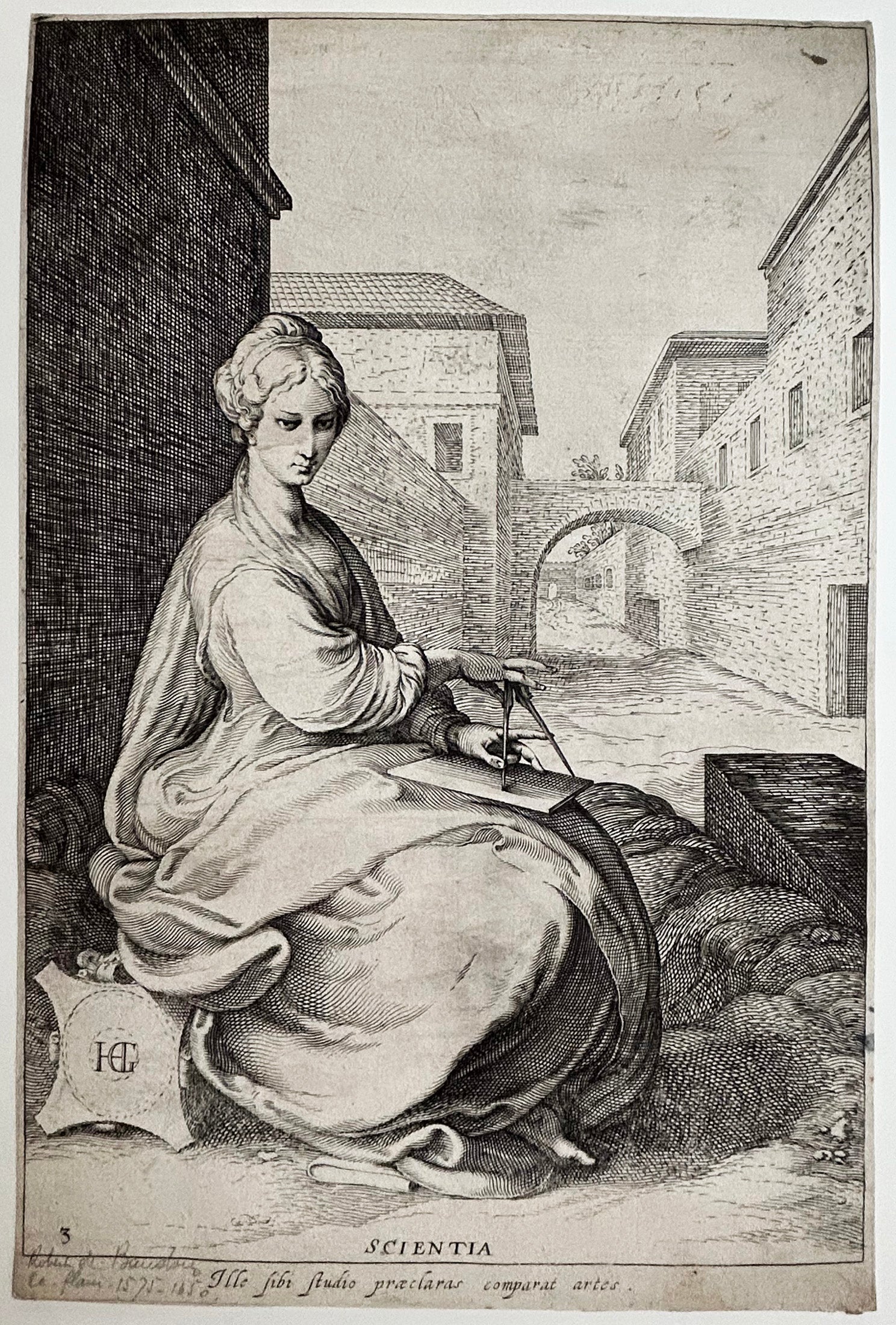 Les trois vertues: Diligence, Patience et Science.  1615.