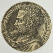 Charger l'image dans la galerie, Portrait en médaillon de Michelangelo di Lodovico Buonarroti Simoni, de profil à gauche.  c.1560.
