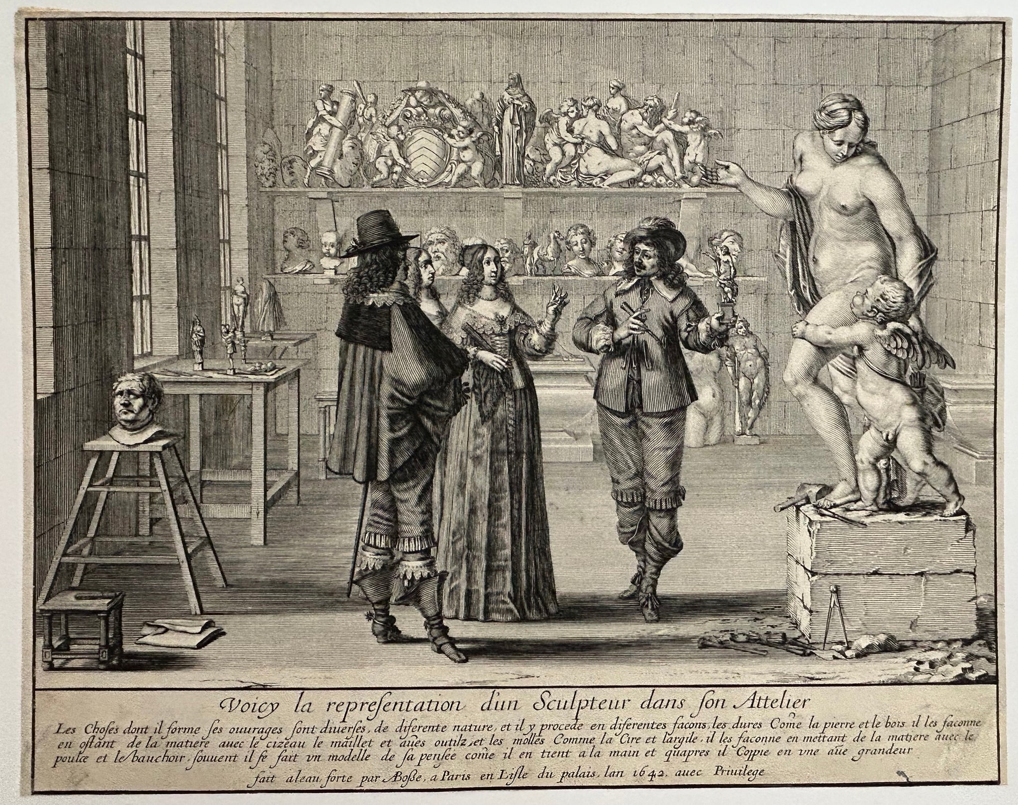 Le Sculpteur dans son atelier. 1642.