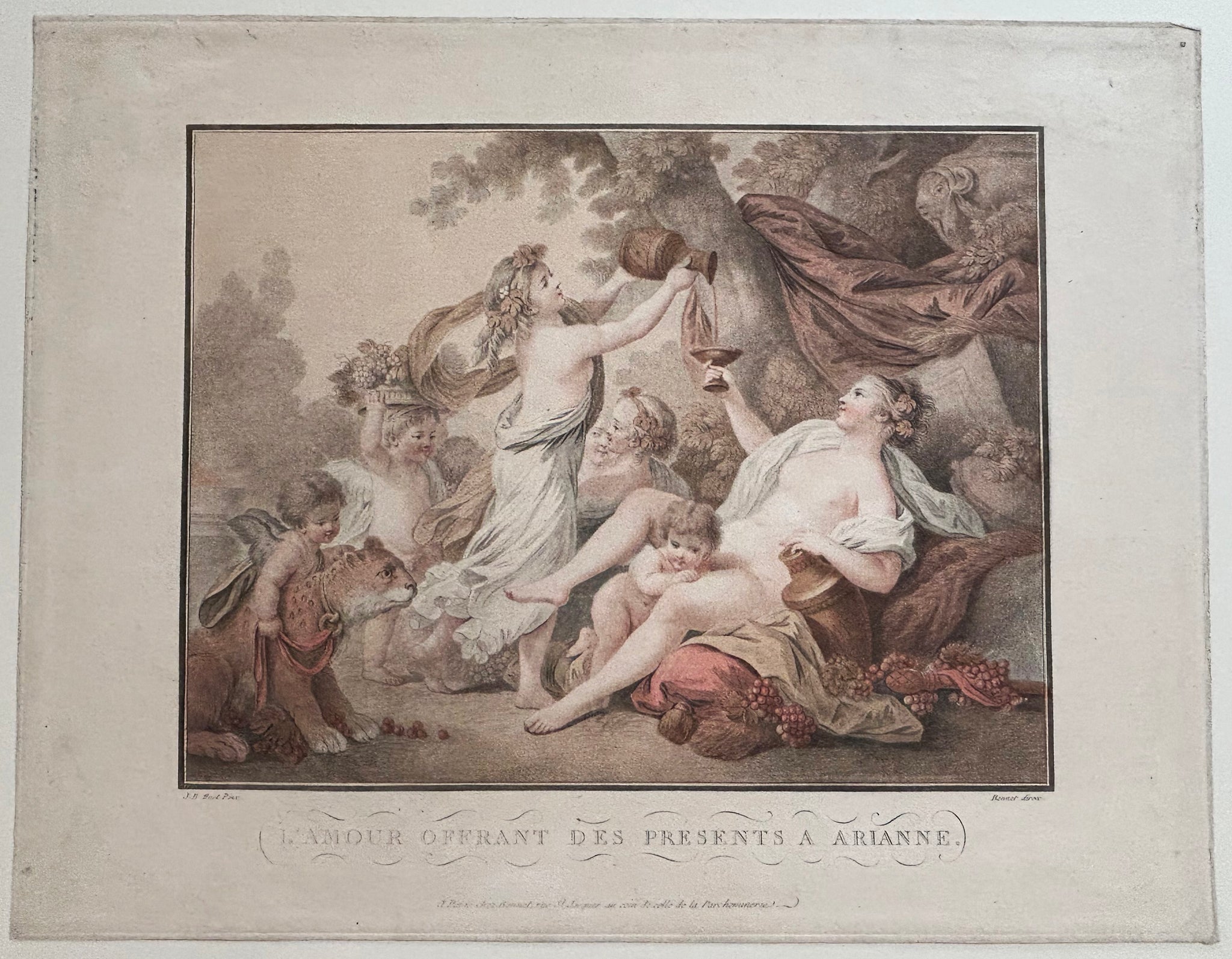 L'Amour offrant des présents à Arianne.