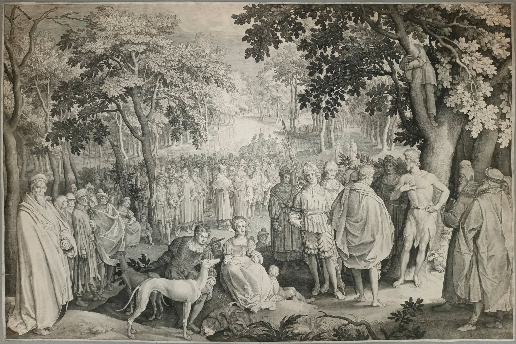 Saint Jean Baptiste prêchant dans le désert. 1619.