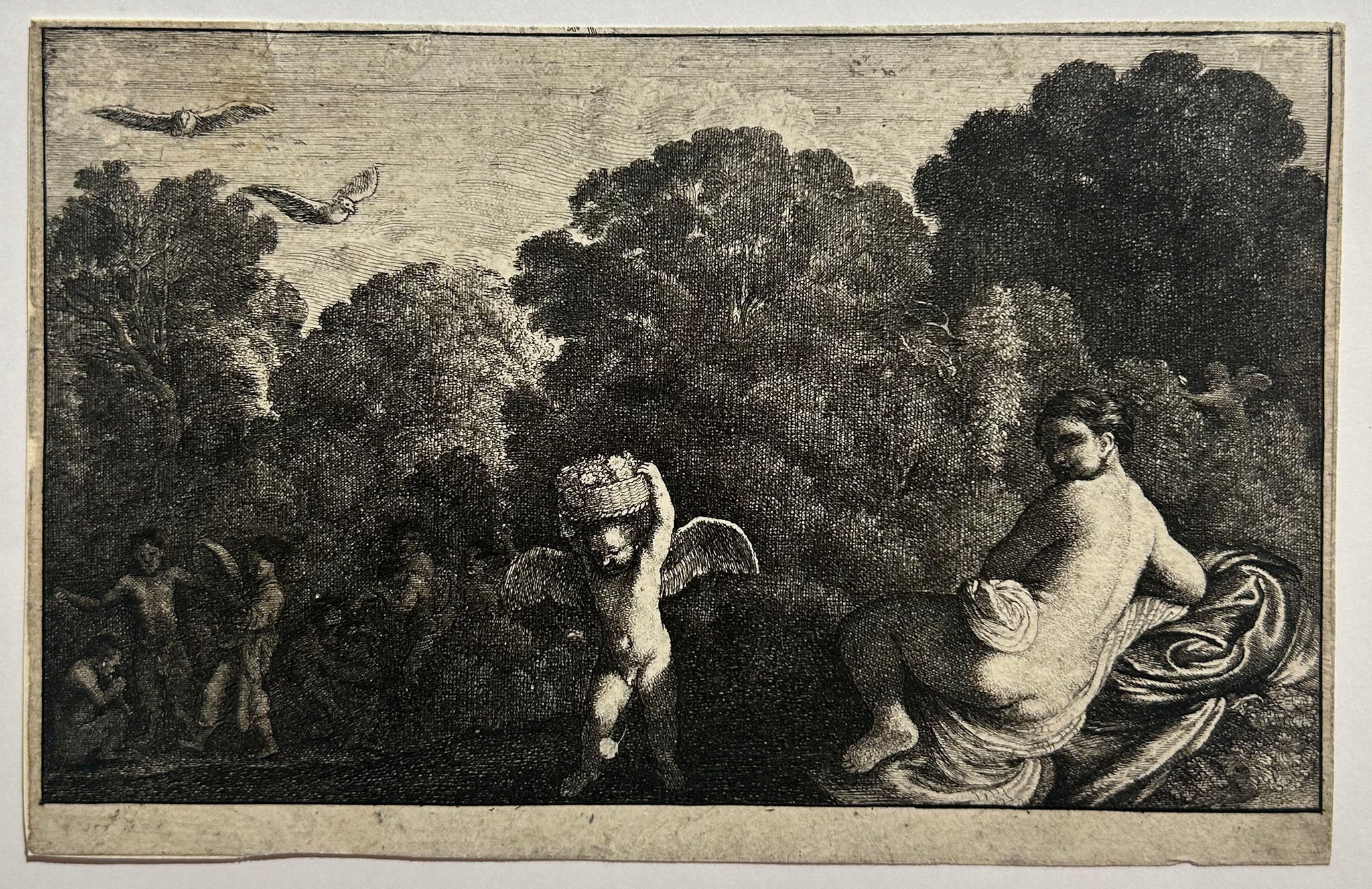 Vénus et l'Amour dans un paysage. c.1646.
